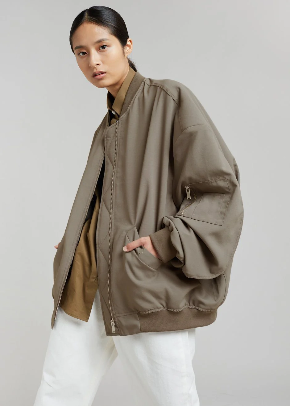 Lumi Bomber Jacket - Dark Olive - Image 7