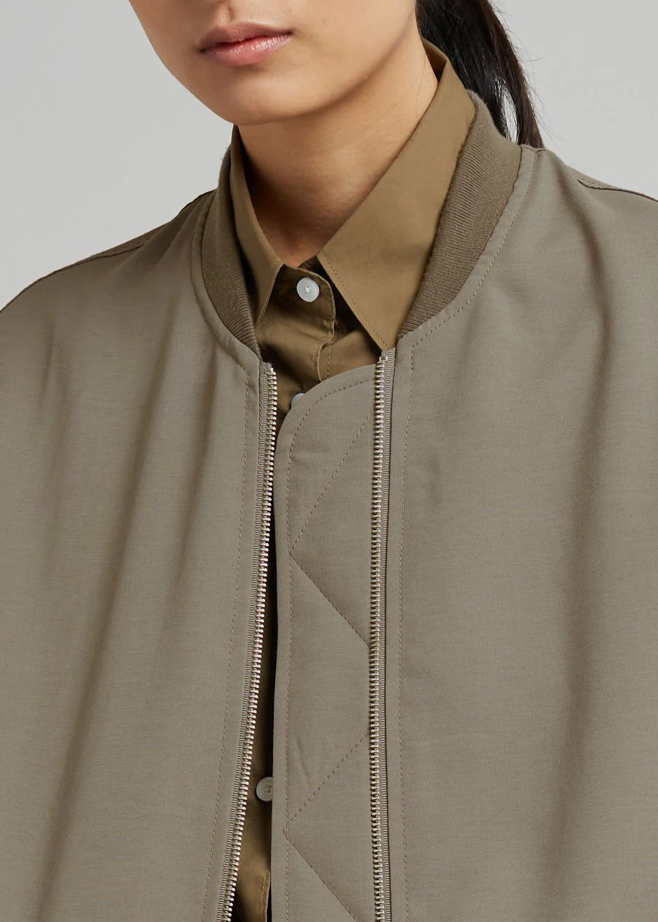 Lumi Bomber Jacket - Dark Olive - Image 9
