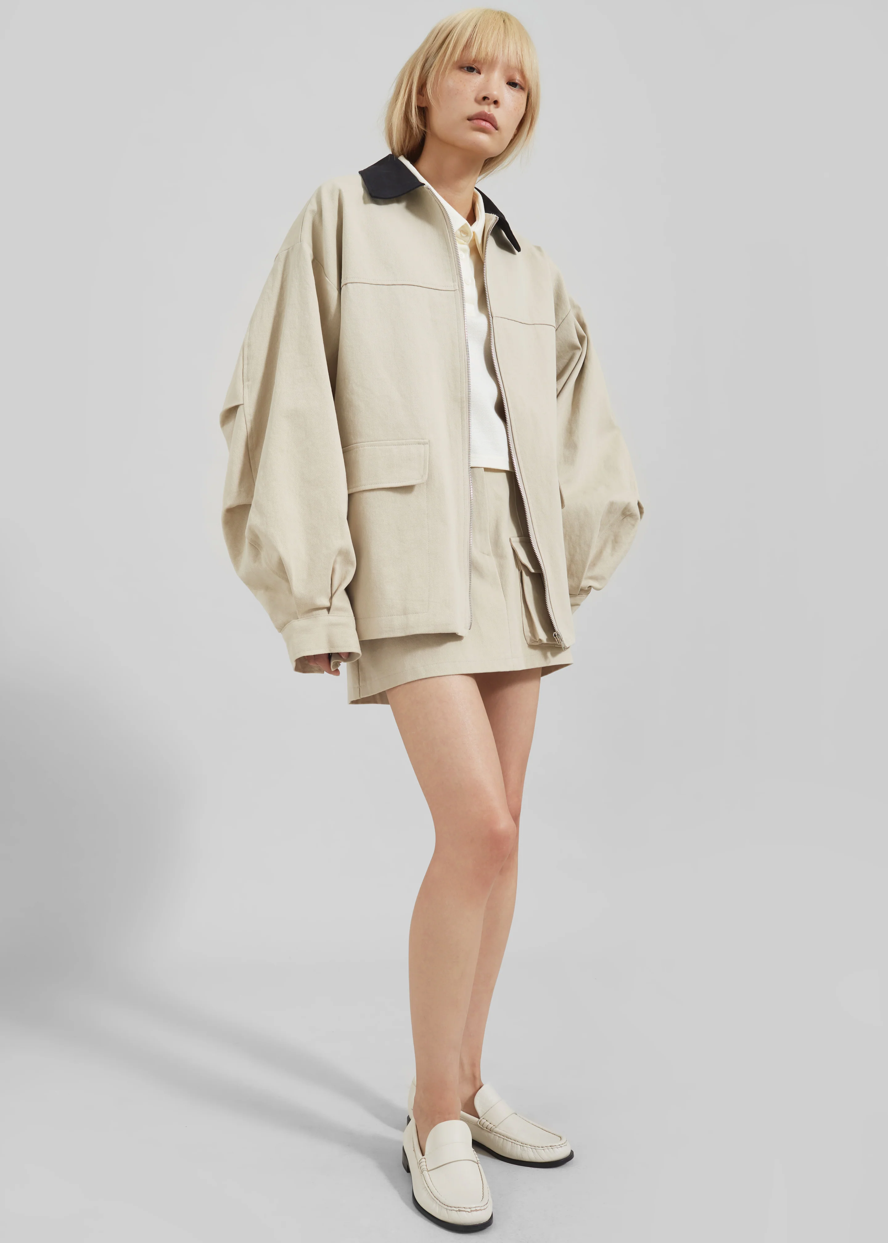 Malia Utility Jacket - Beige - Image 10