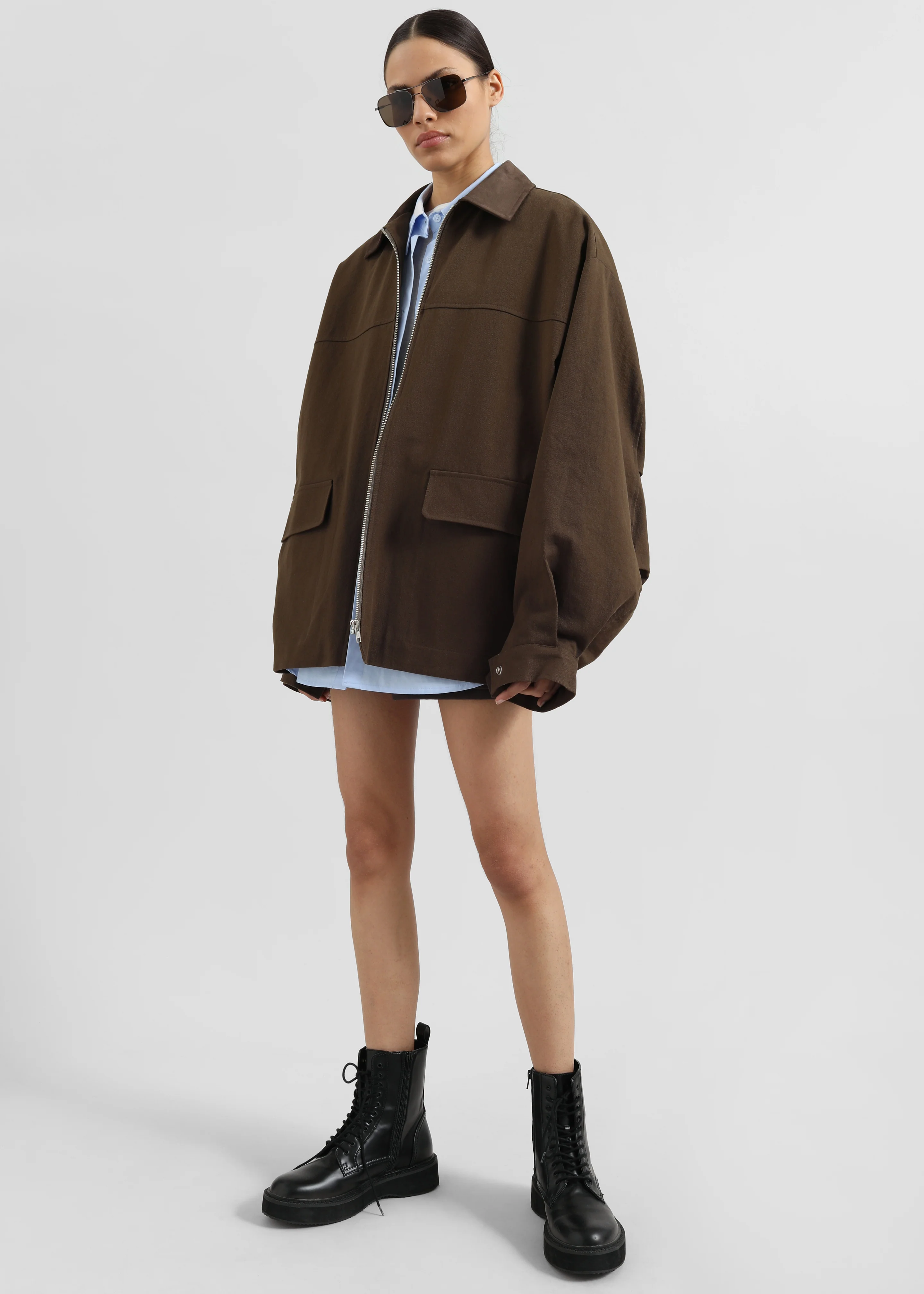 Malia Utility Jacket - Brown - Image 4