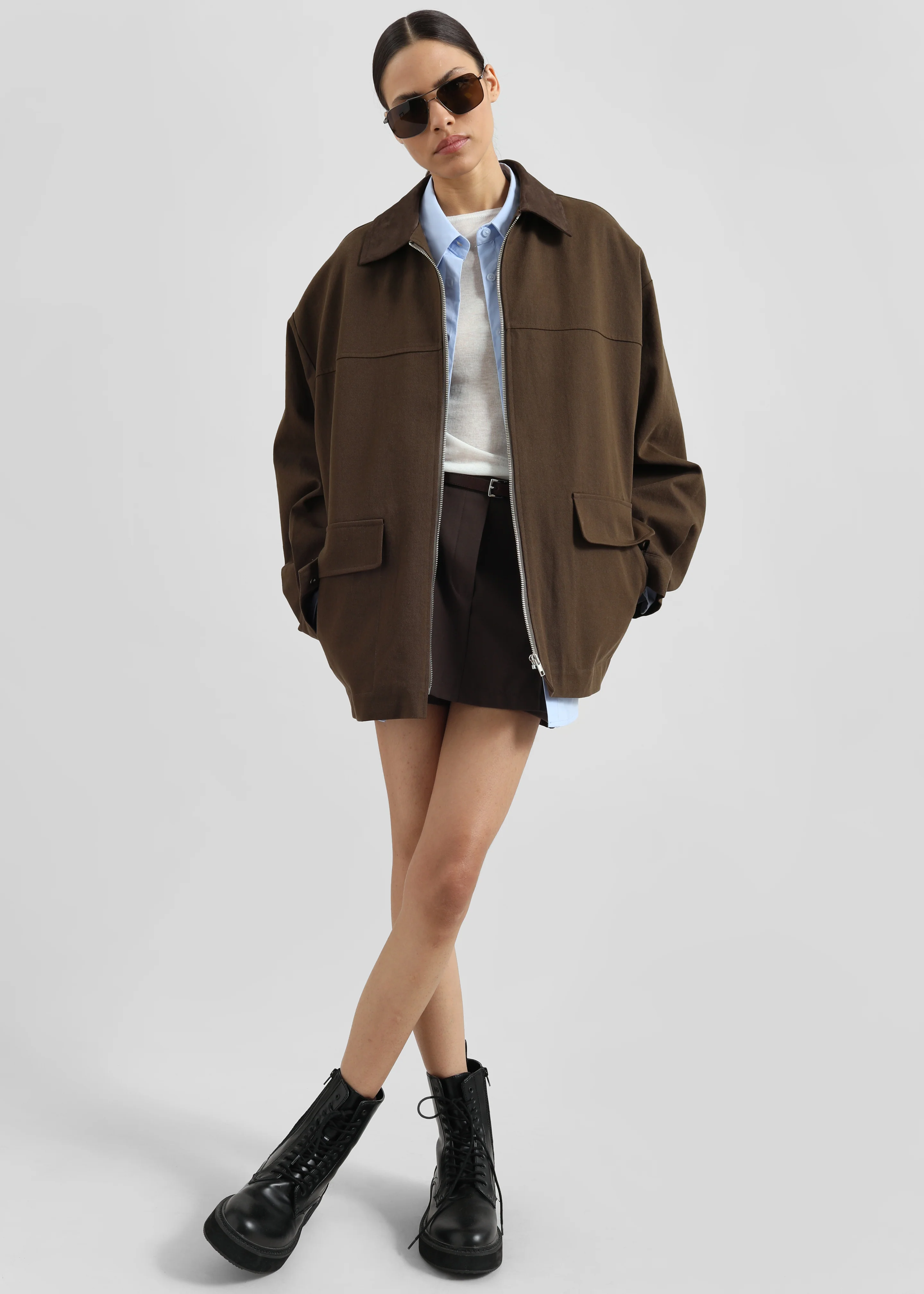 Malia Utility Jacket - Brown - Image 5