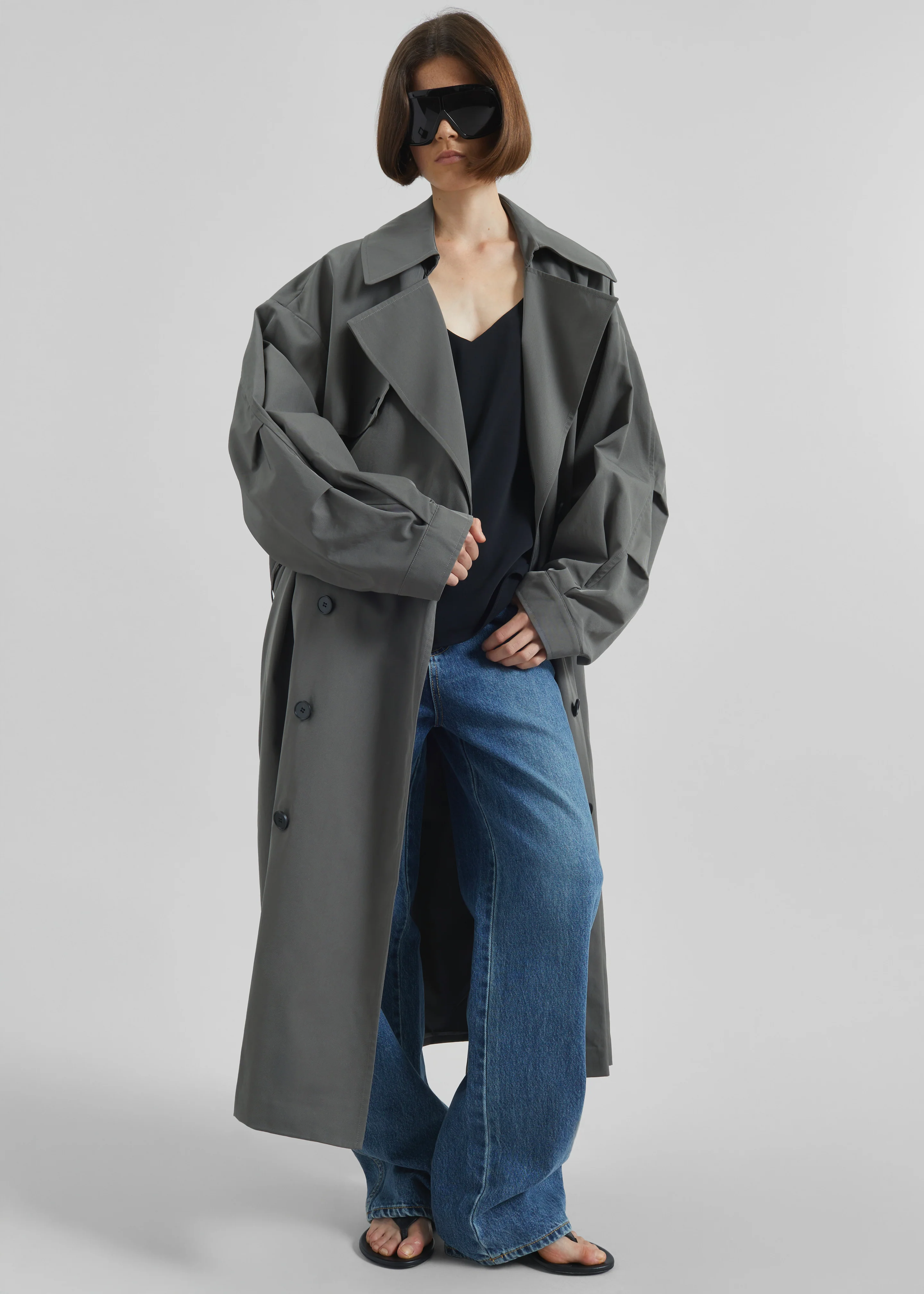 Mavis Oversized Trench - Grey - Image 6