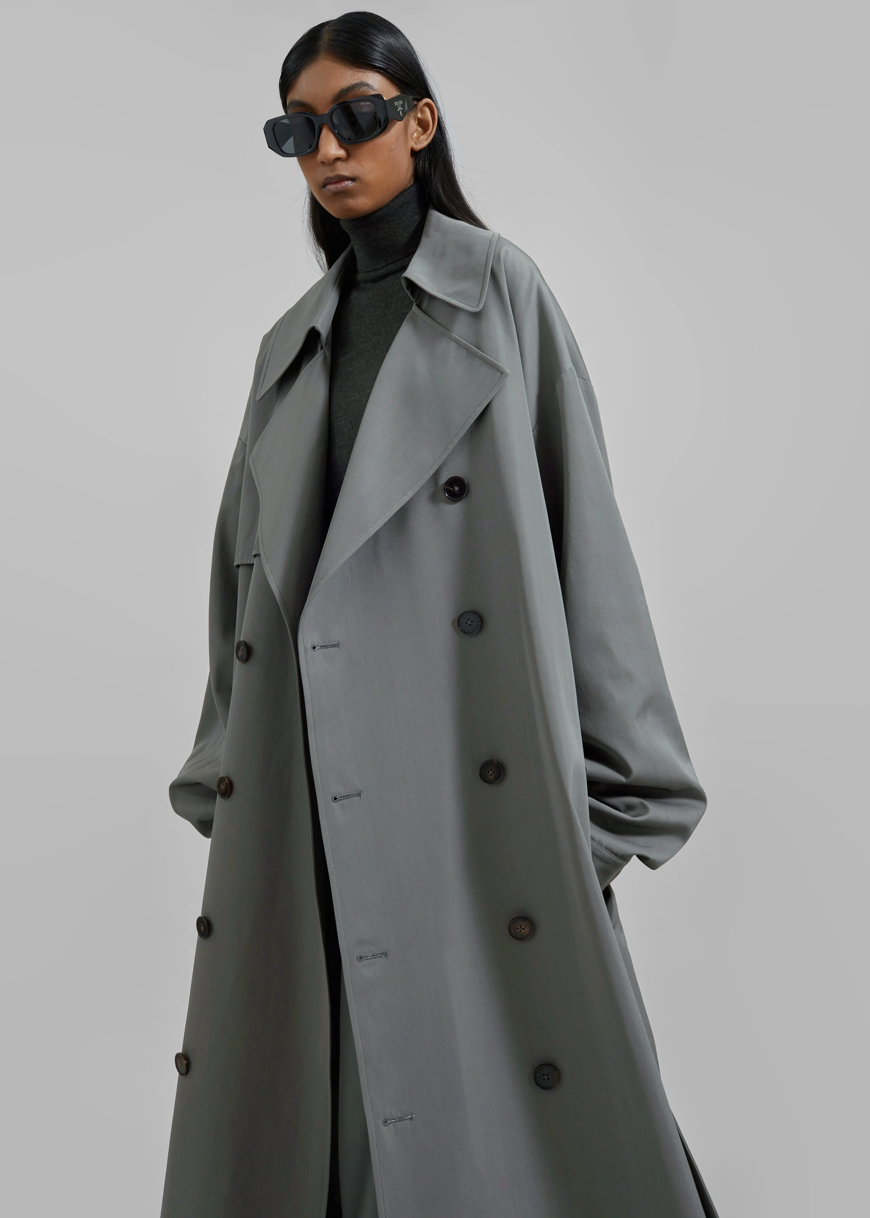 Mavis Oversized Trench - Grey - Image 8