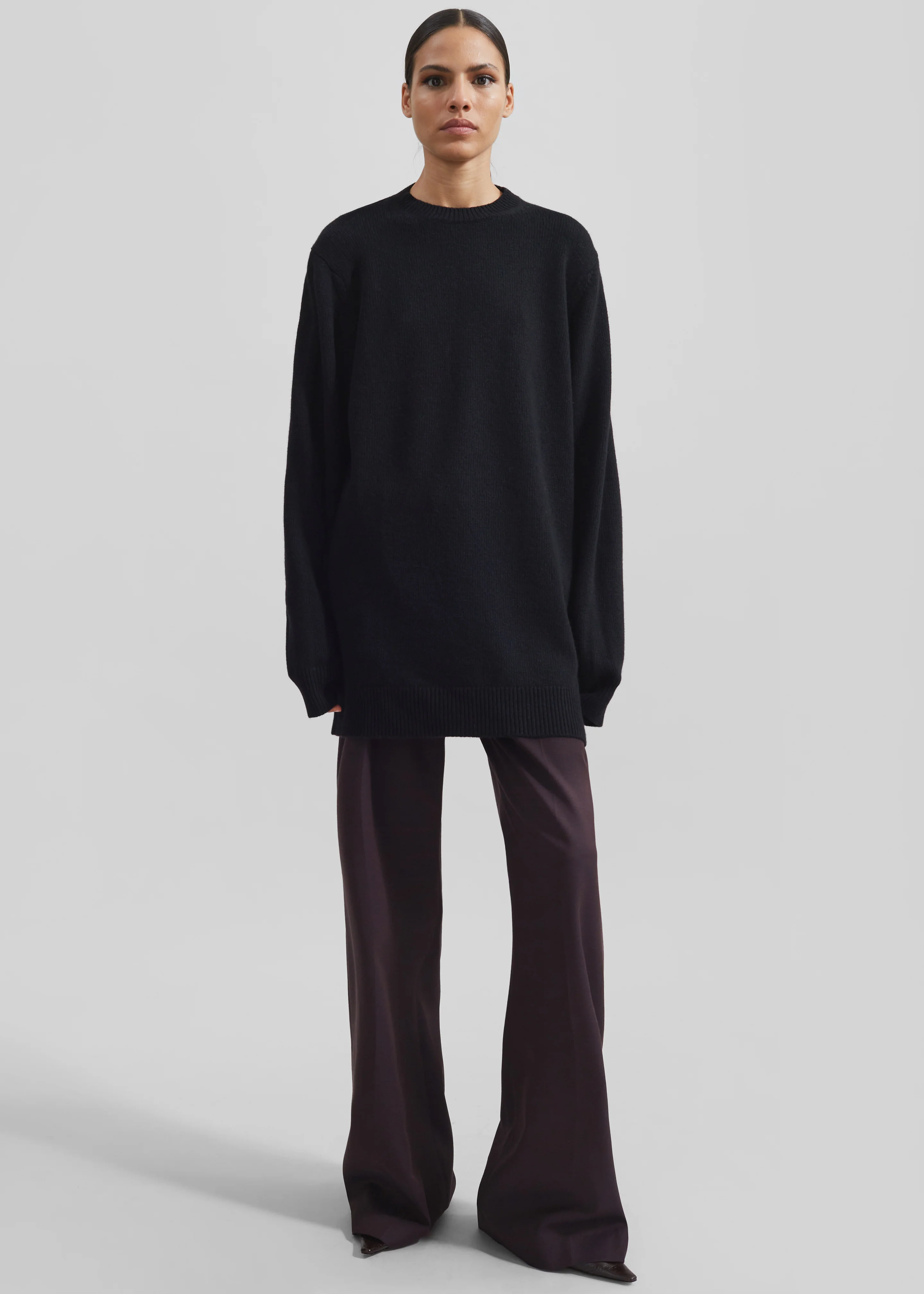 Maxime Knit Sweater Dress - Black