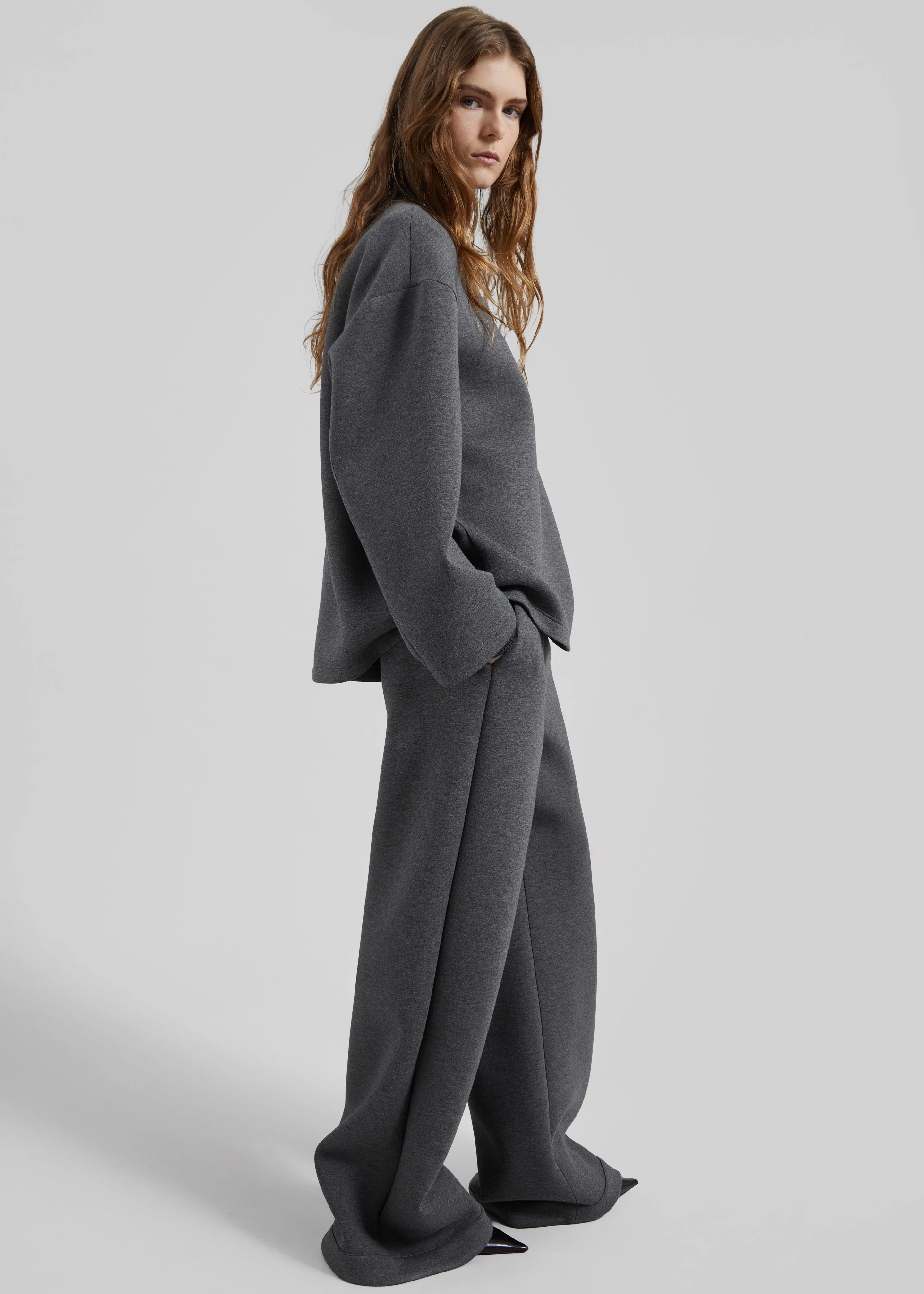 Mirca Neoprene Elastic Pants - Dark Grey