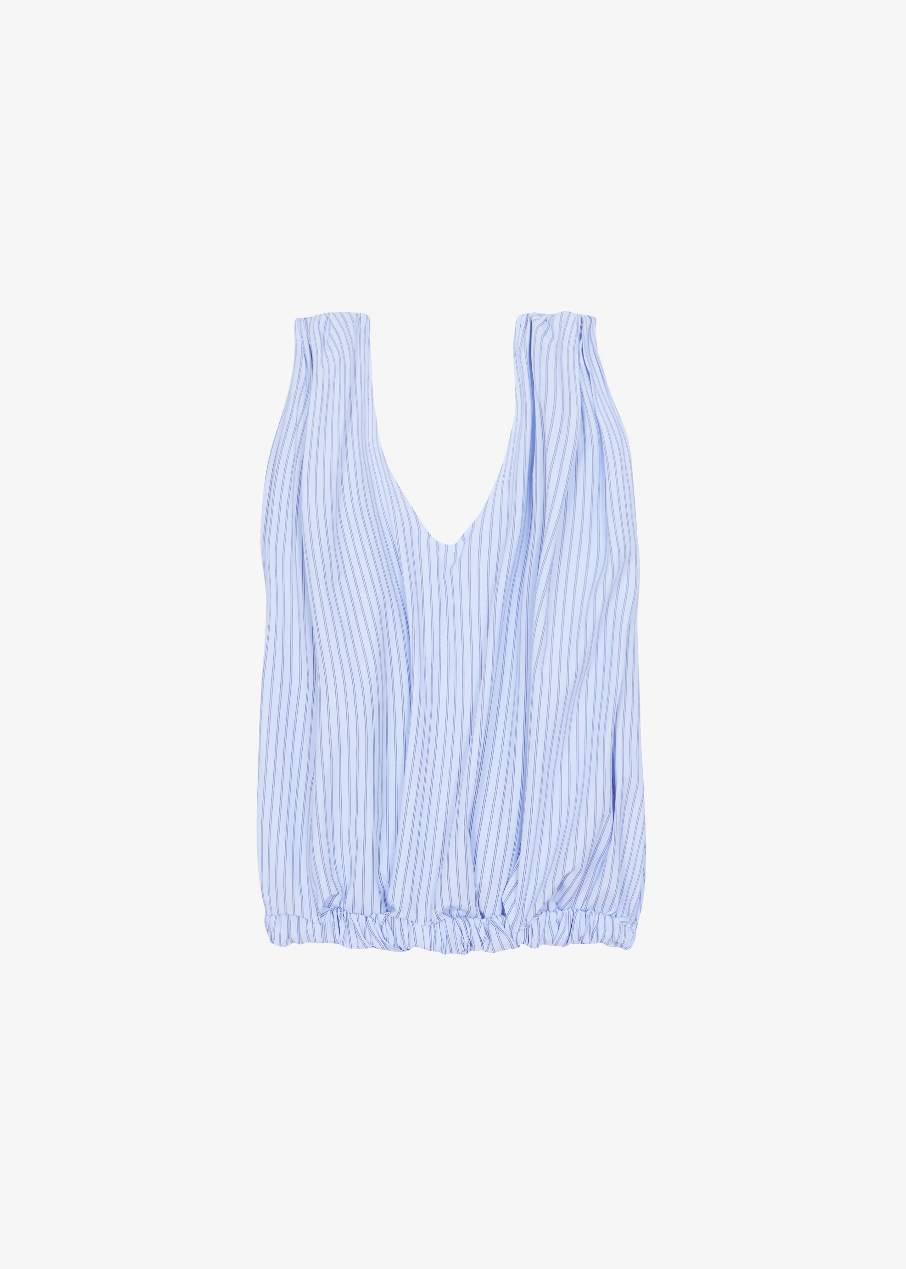 Nema Twisted Balloon Top - Blue Stripe - Image 8