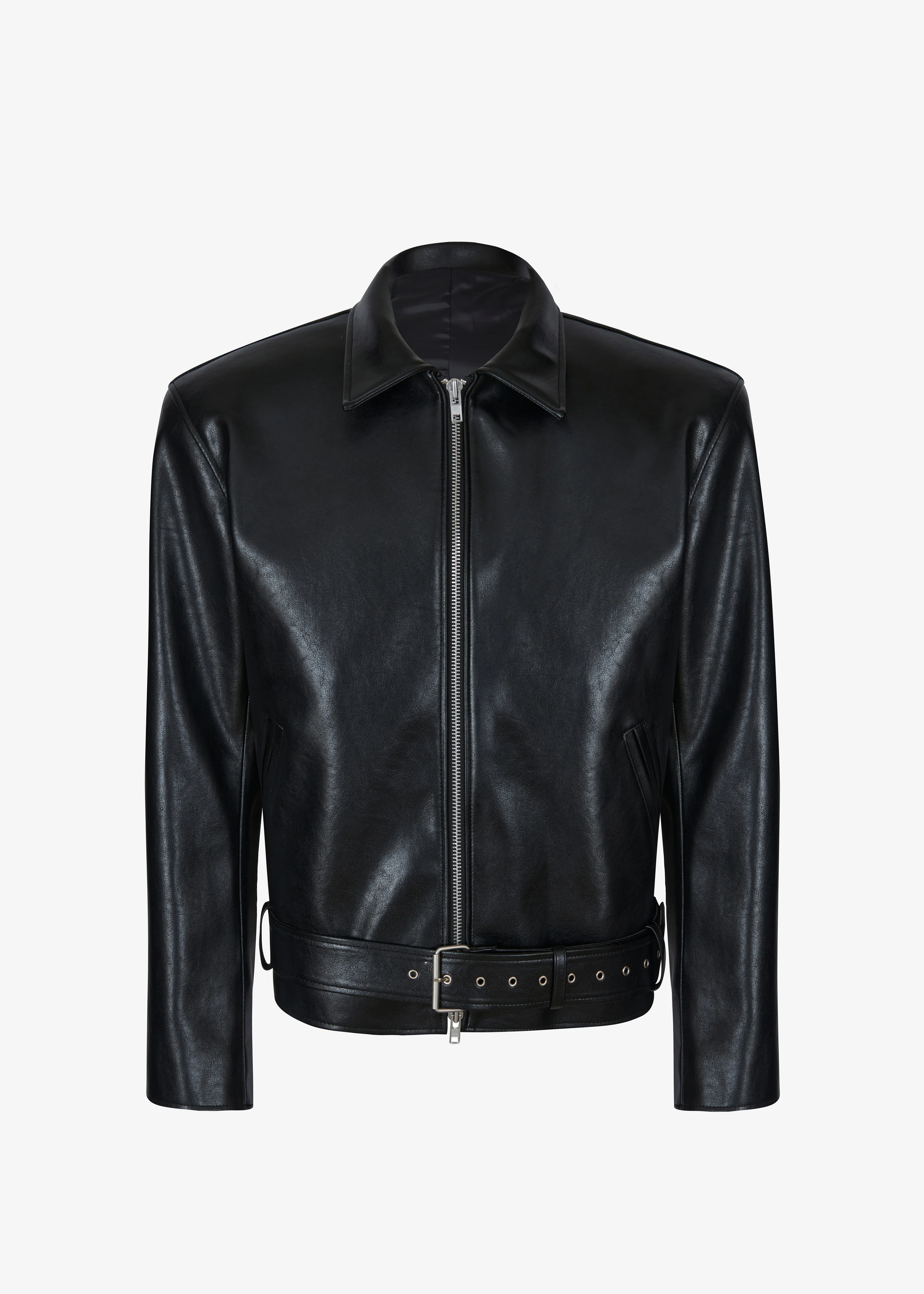 Norbury Faux Leather Jacket - Black - Image 11