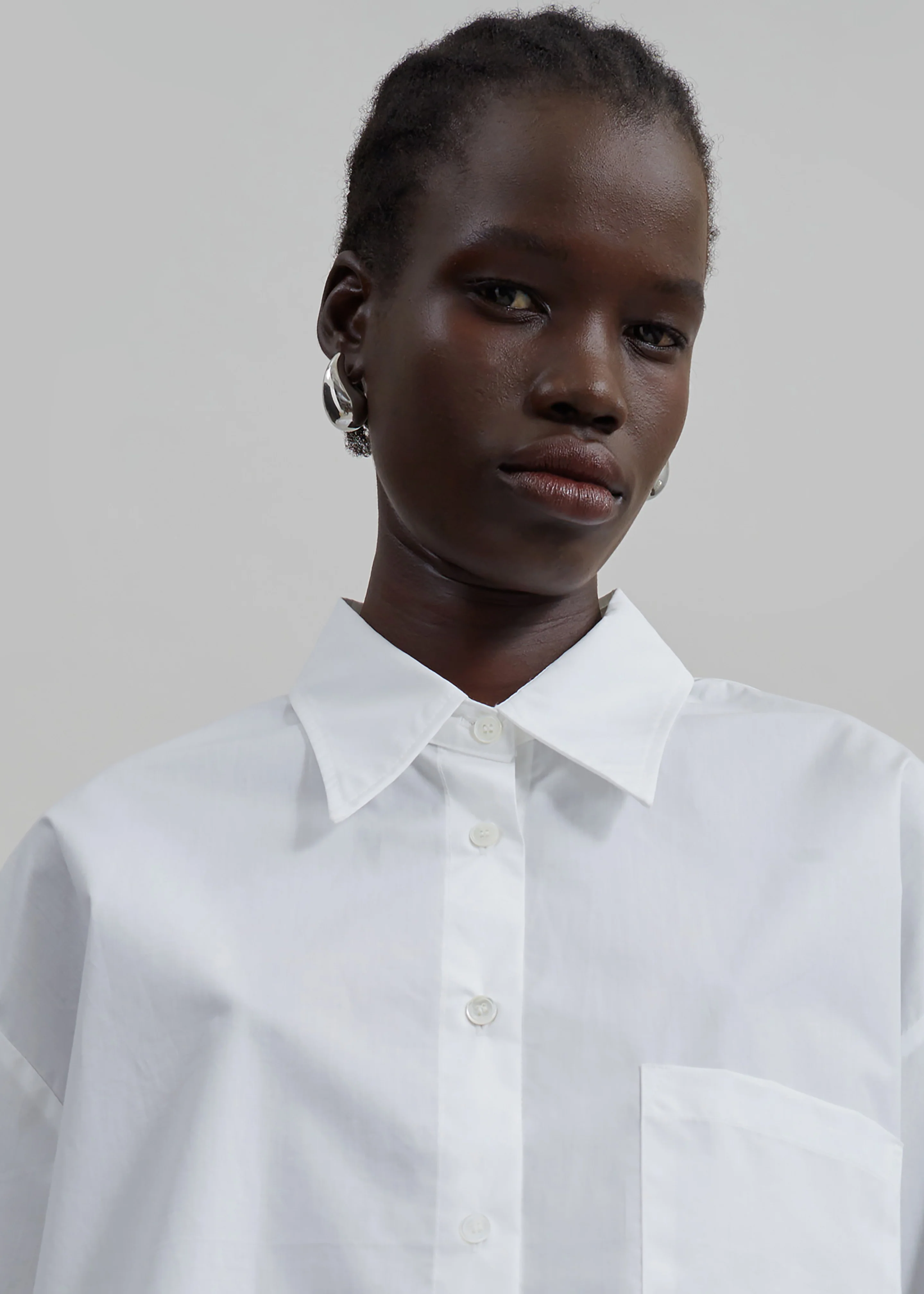 Odem Cropped Shirt - White - Image 5