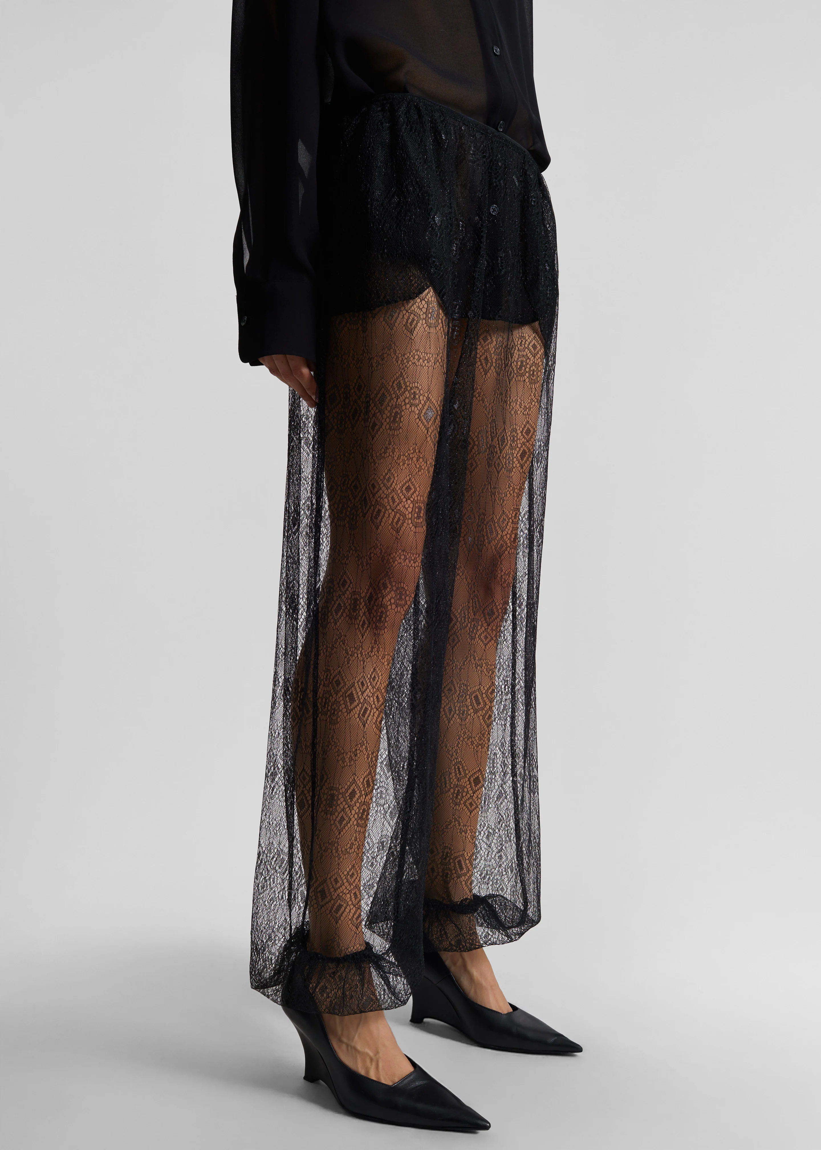 Orissa Lace Balloon Pants - Black - Image 11