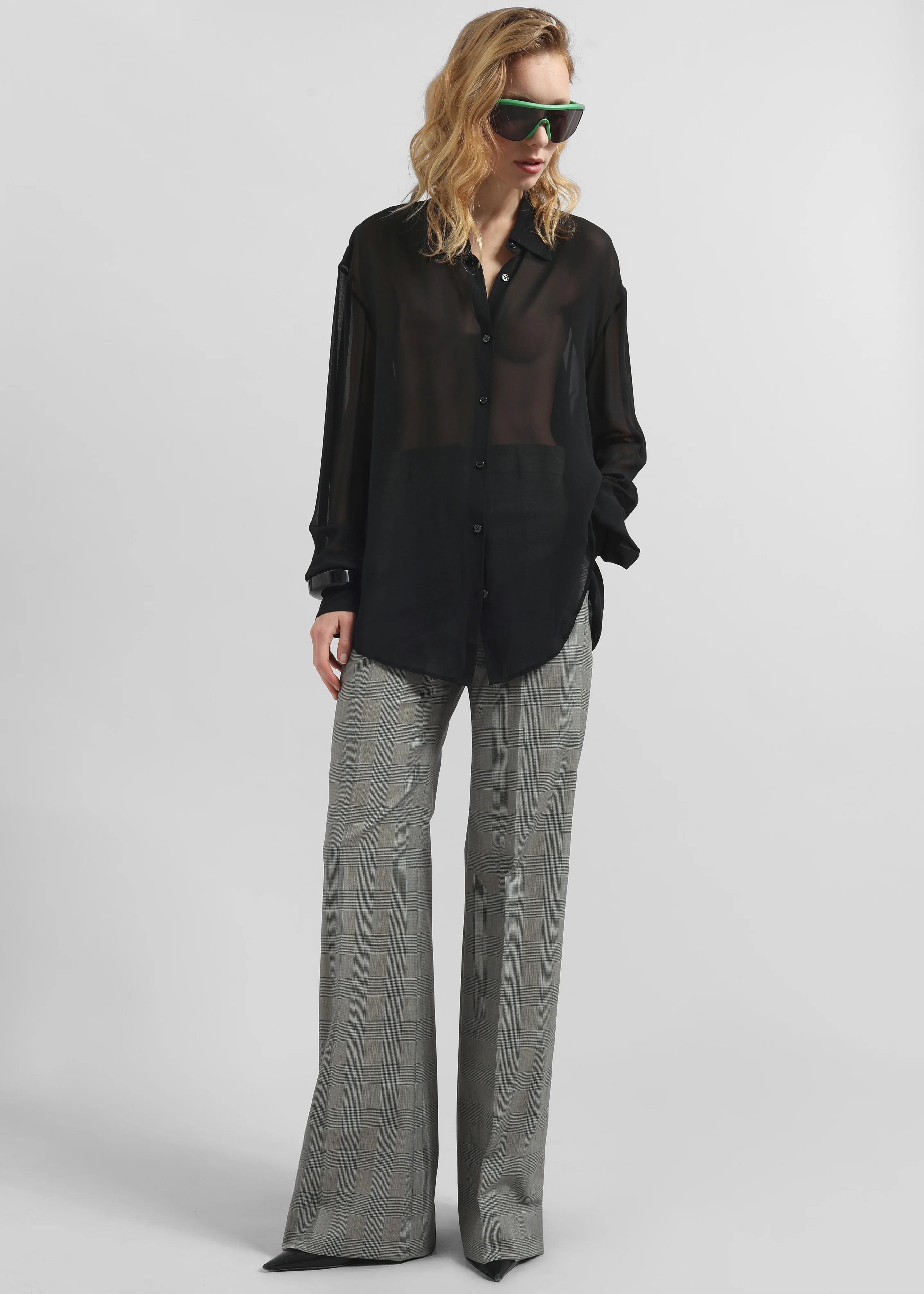 Peri Georgette Shirt - Black - Image 8