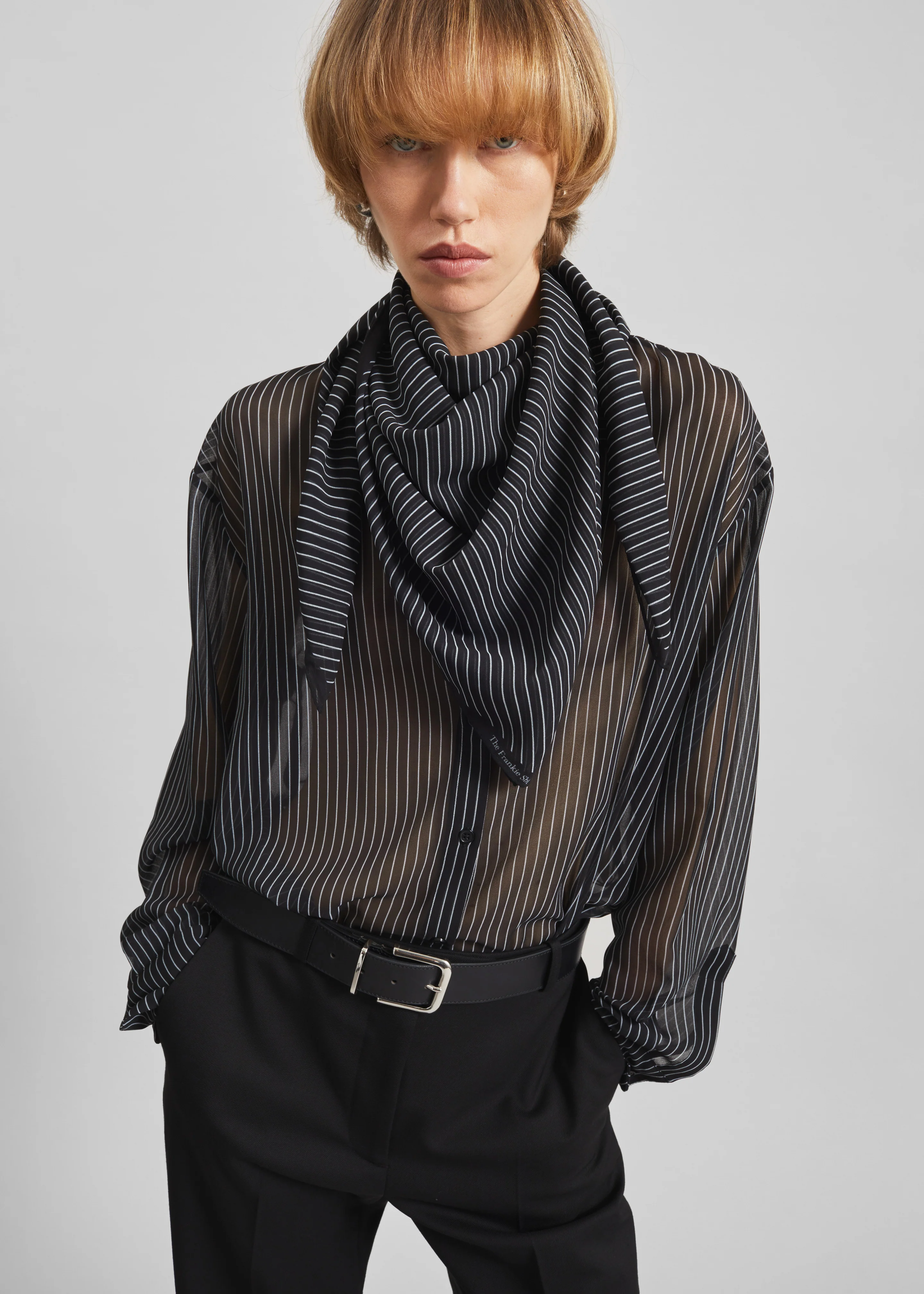 Peri Striped Shirt - Black/White Stripe