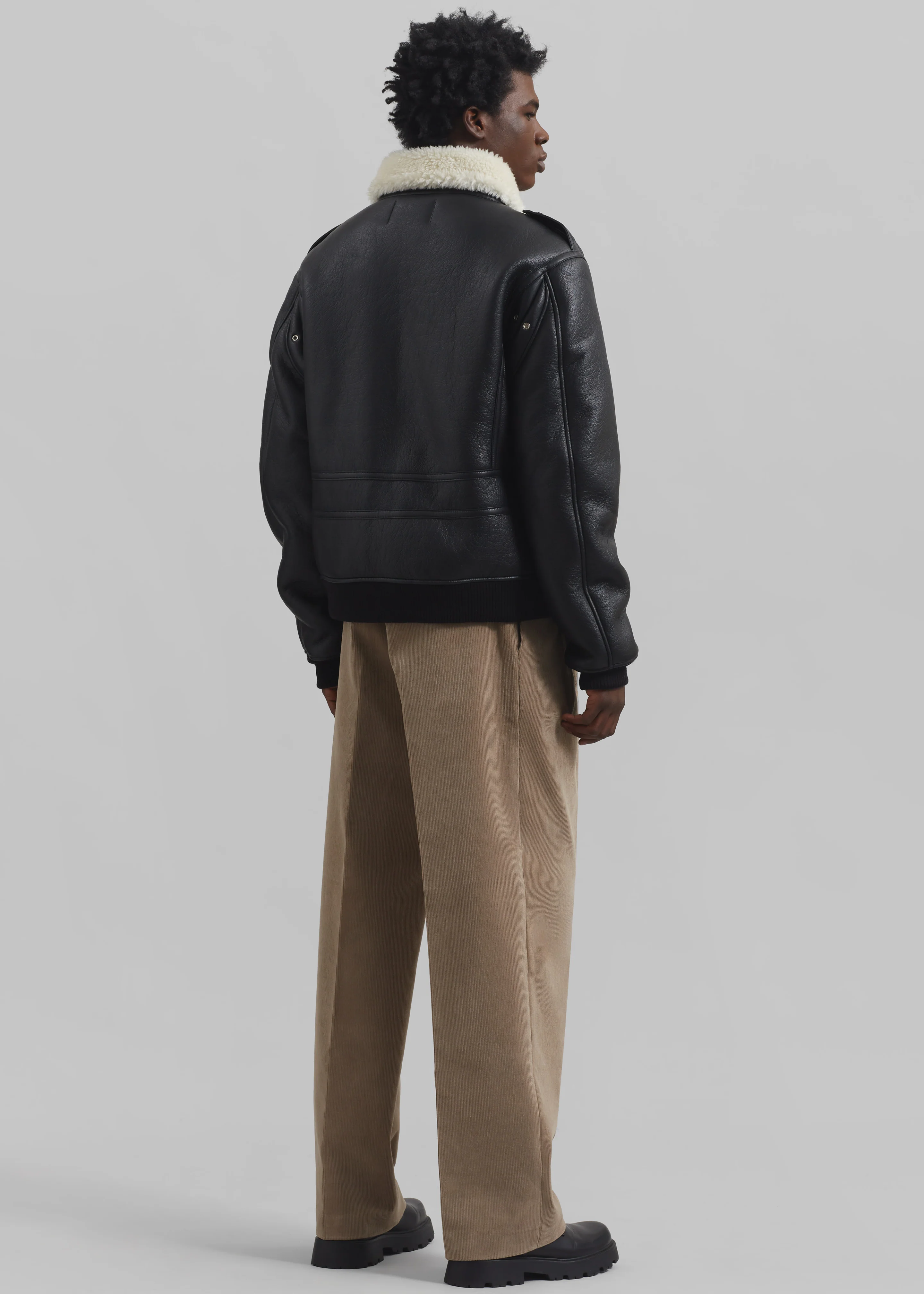 Richter Shearling Jacket - Black - Image 7