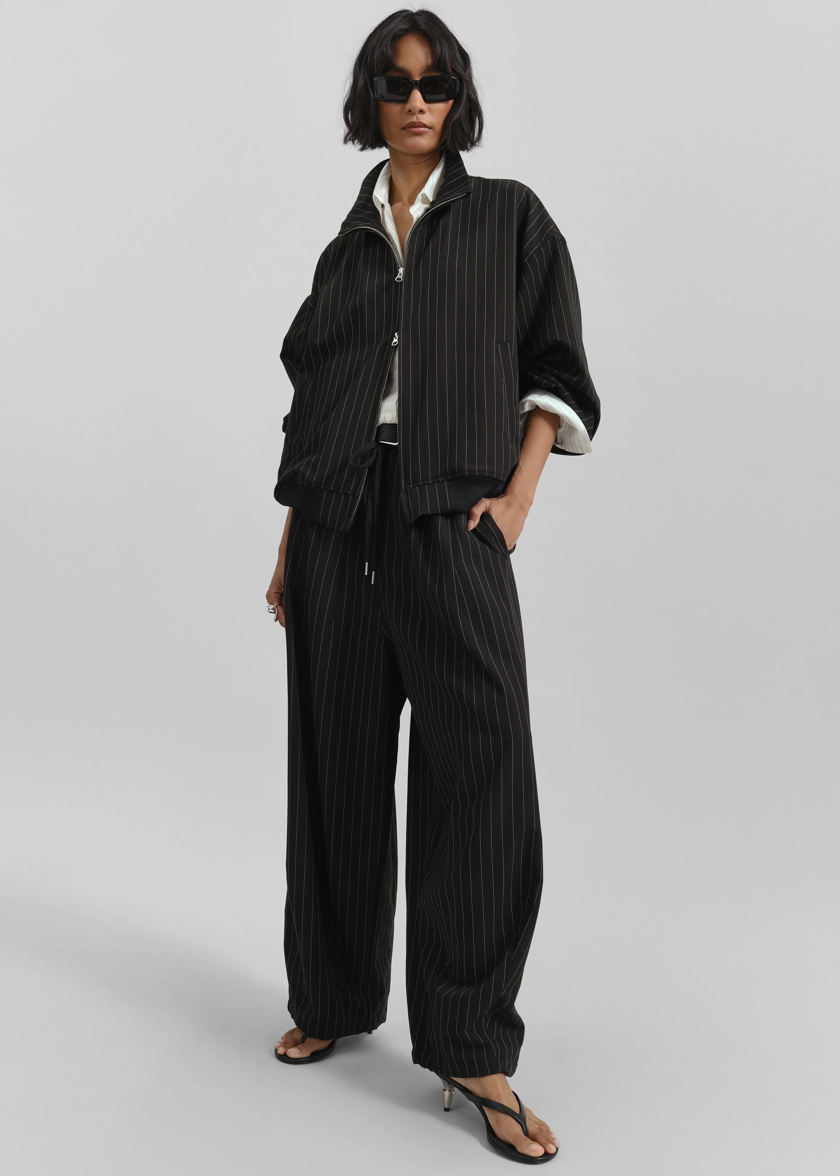 Rilton Light Jacket - Black/White Pinstripe - Image 3
