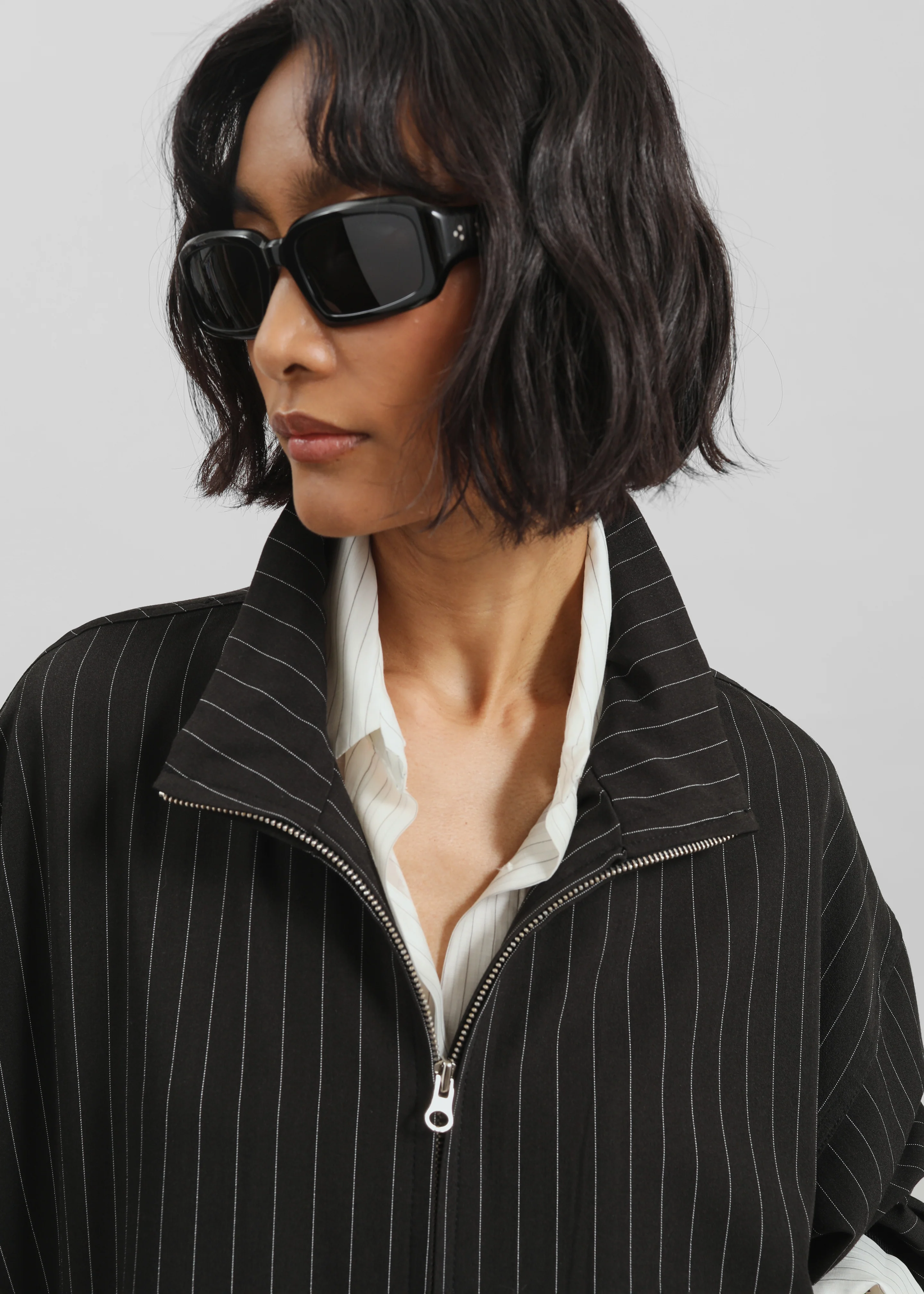 Rilton Light Jacket - Black/White Pinstripe - Image 4