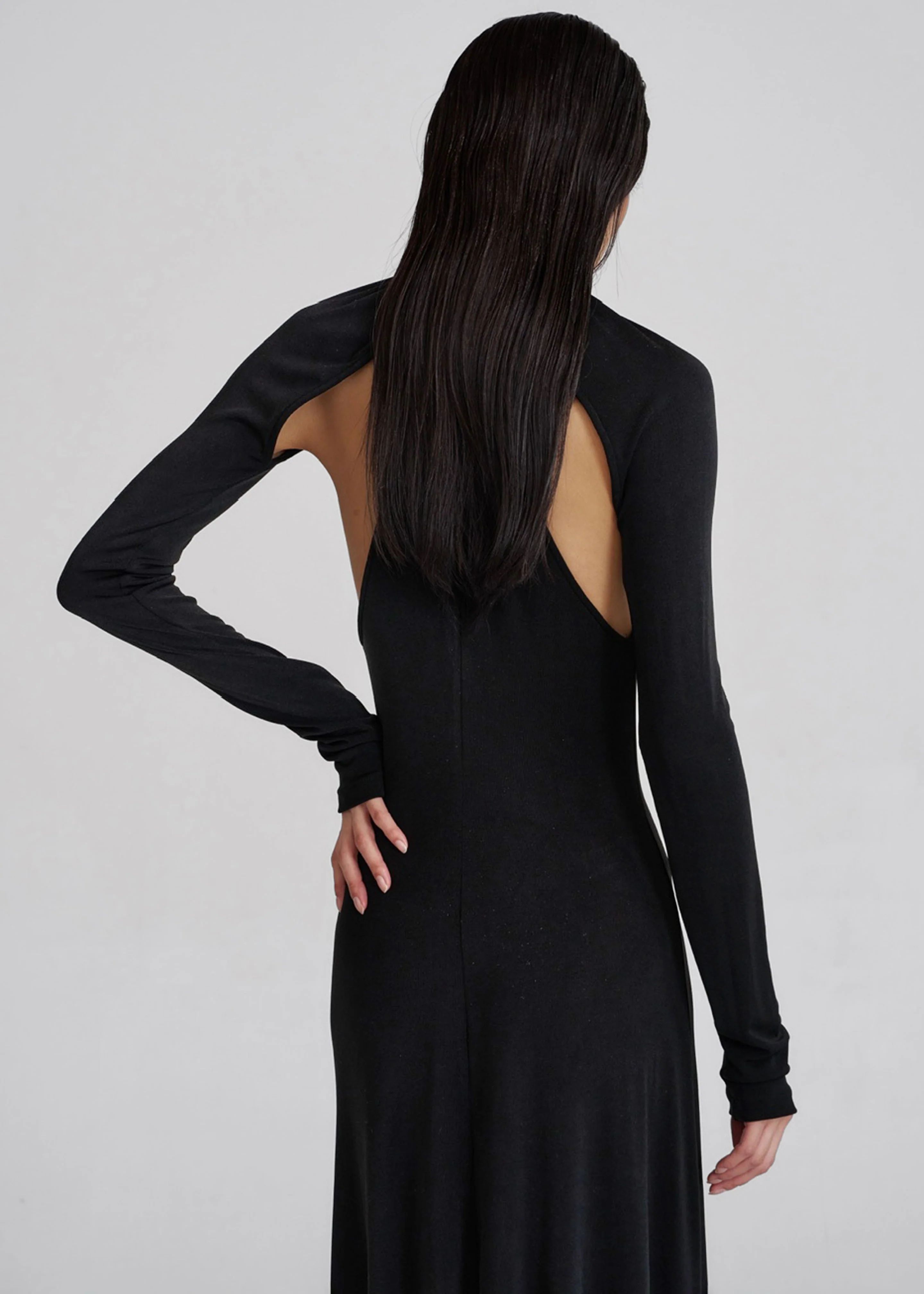 Seskin Evening Maxi Dress - Black - Image 6