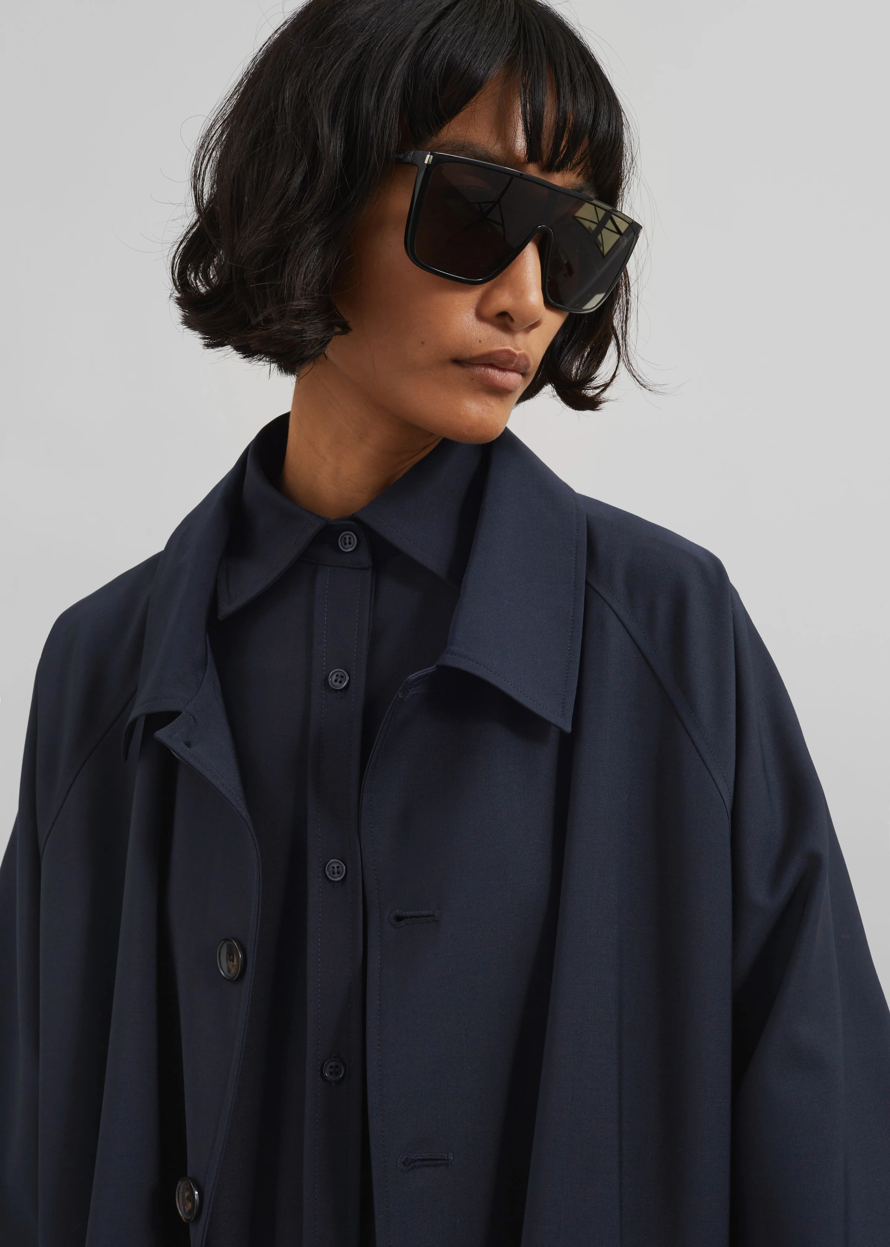 Shay Trench Coat - Dark Navy - Image 10