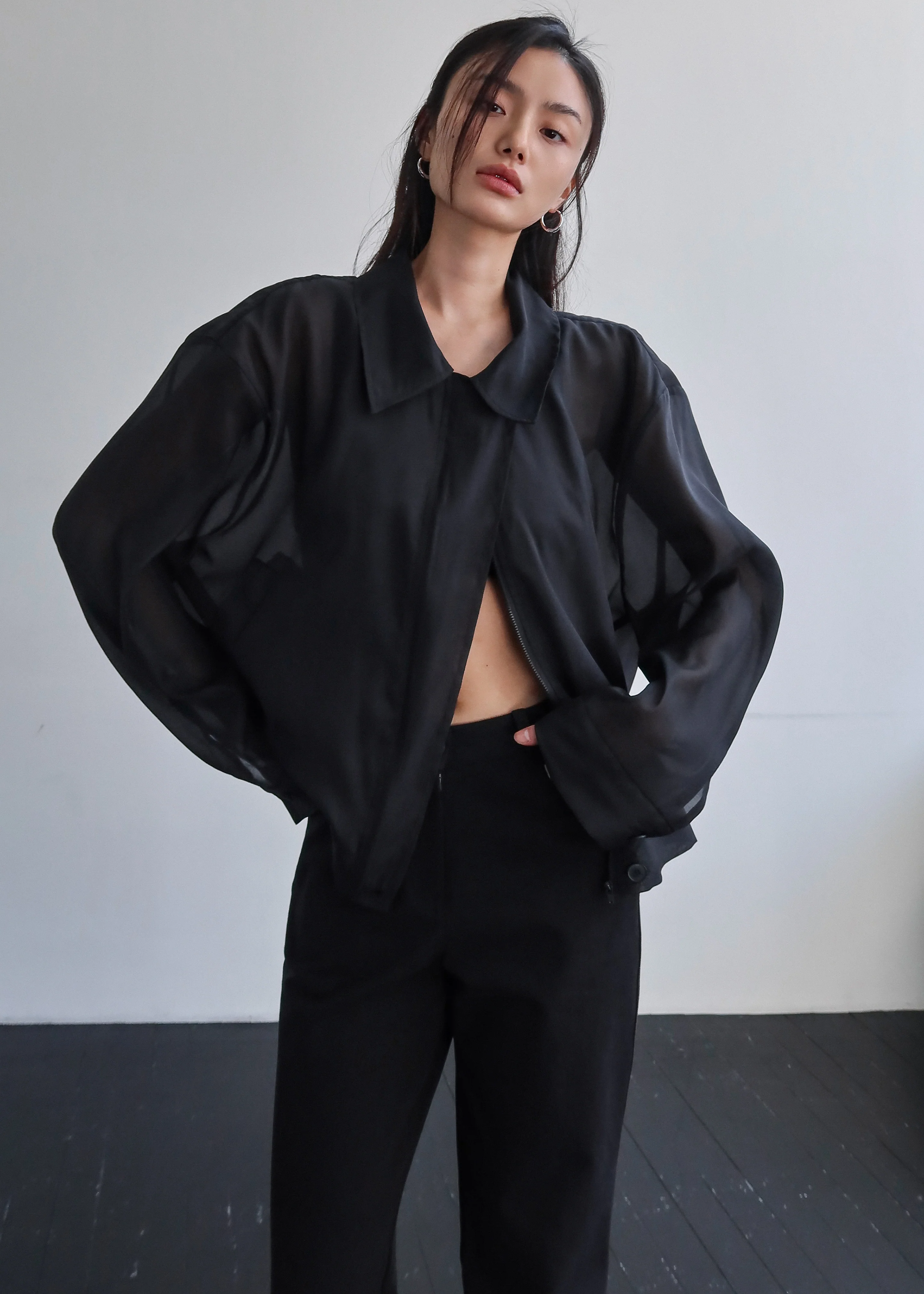 Soller Sheer Jacket - Black - Image 6