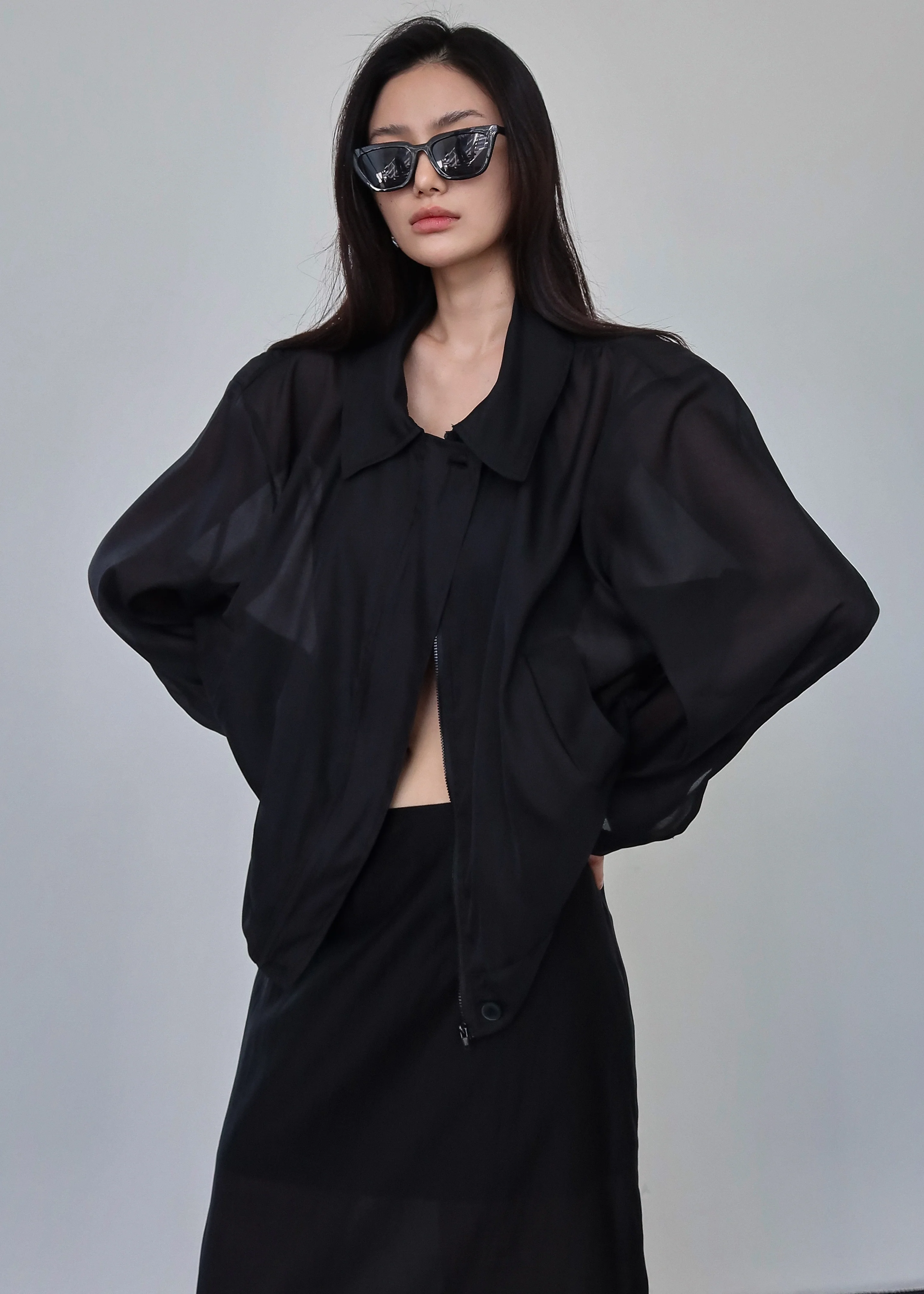 Soller Sheer Jacket - Black - Image 8