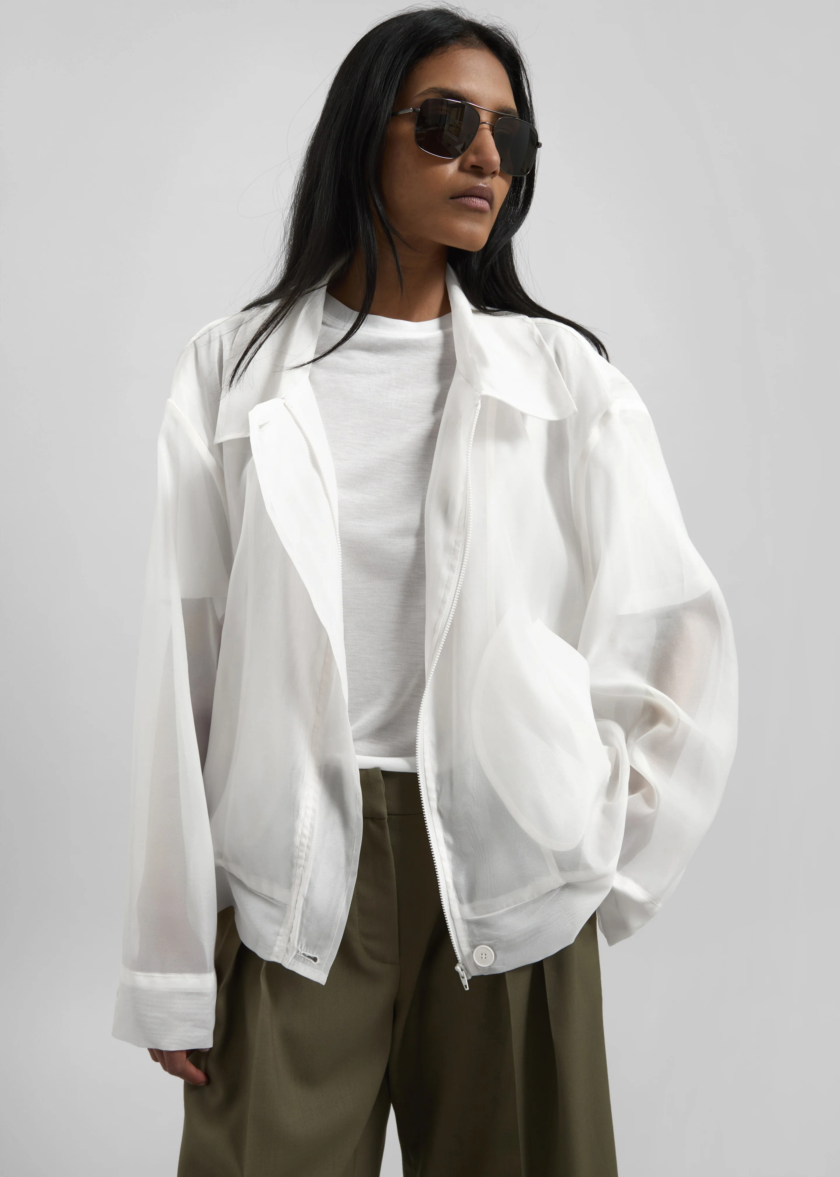 Soller Sheer Jacket - Ivory - Image 5