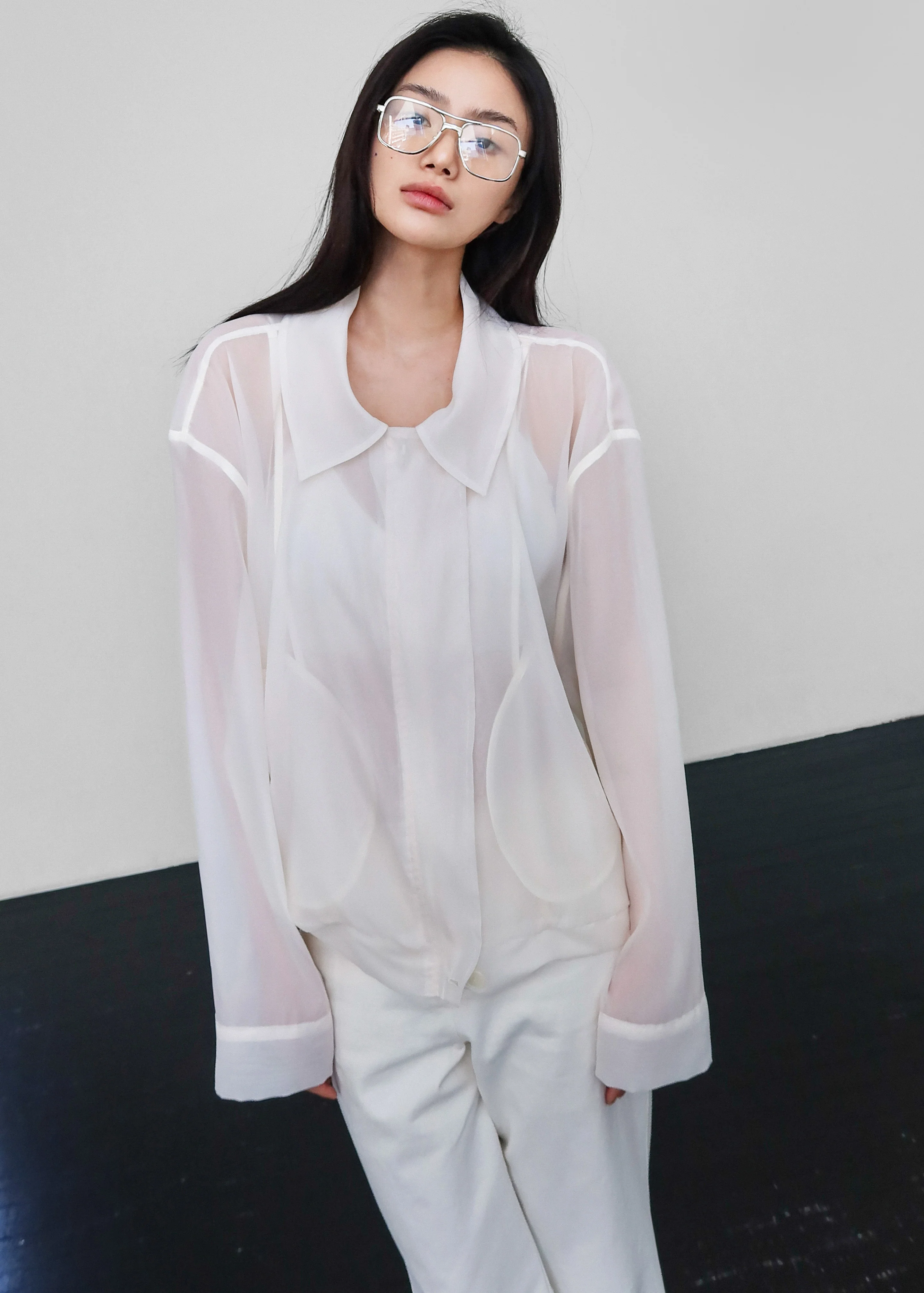 Soller Sheer Jacket - Ivory - Image 9