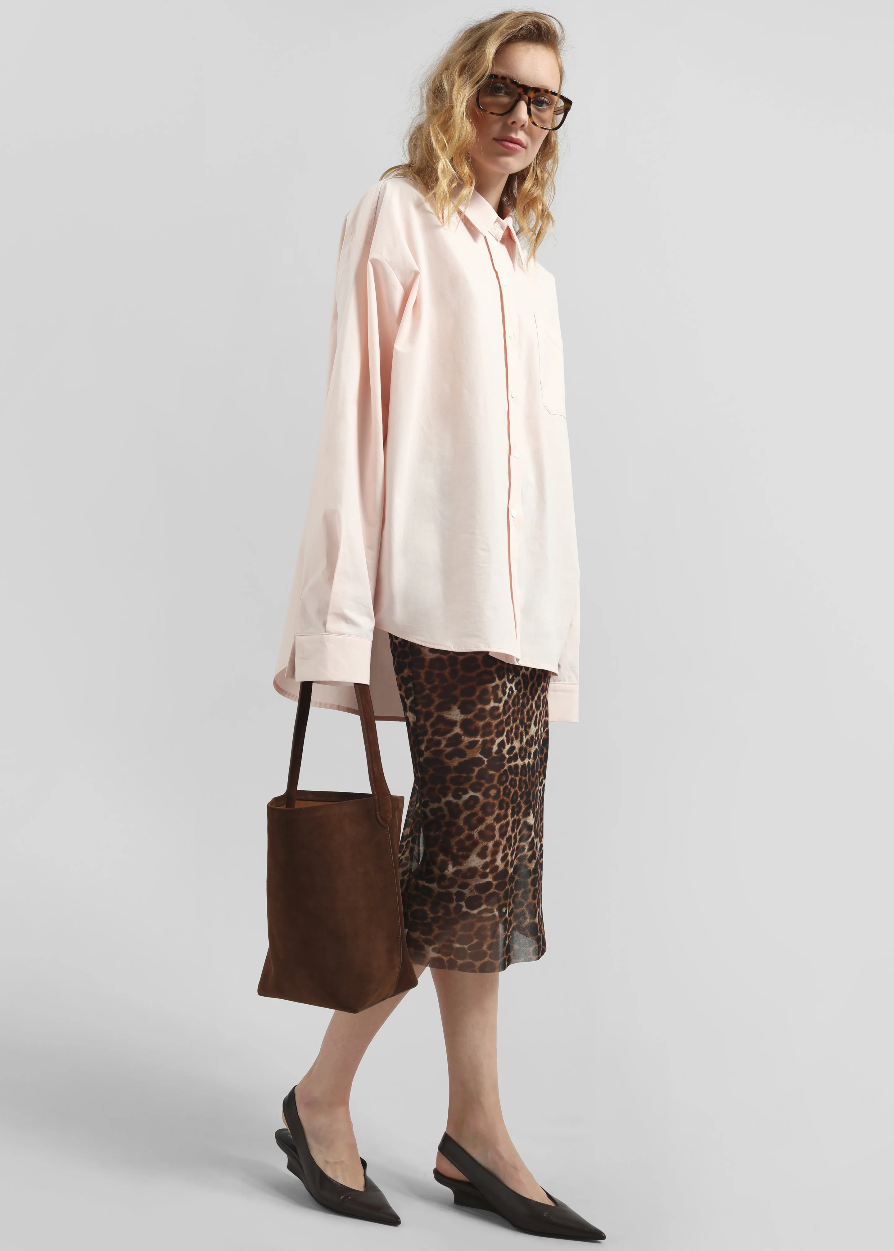 Suva Sheer Leopard Skirt - Brown - Image 4
