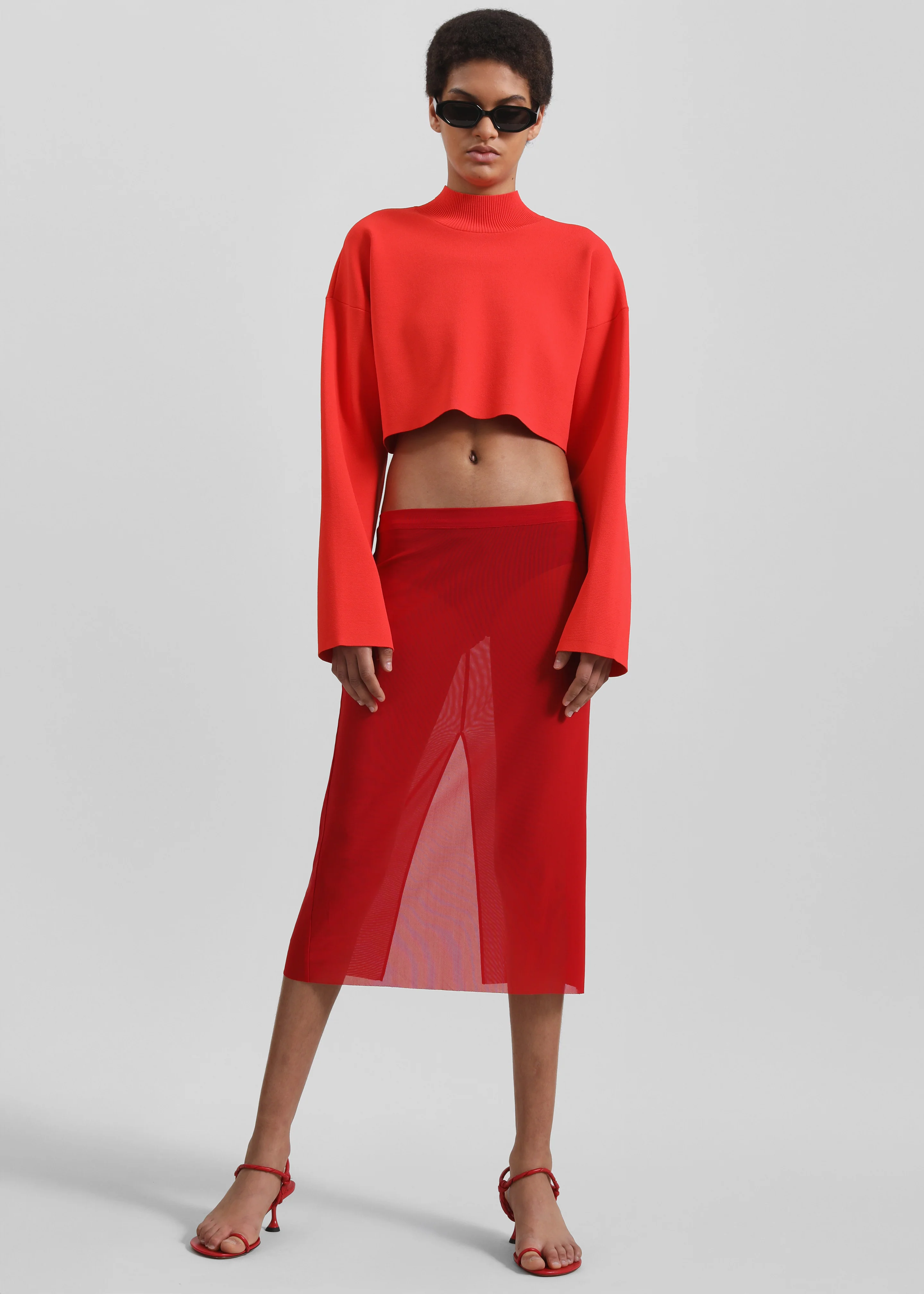 Suva Sheer Skirt - Red - Image 5