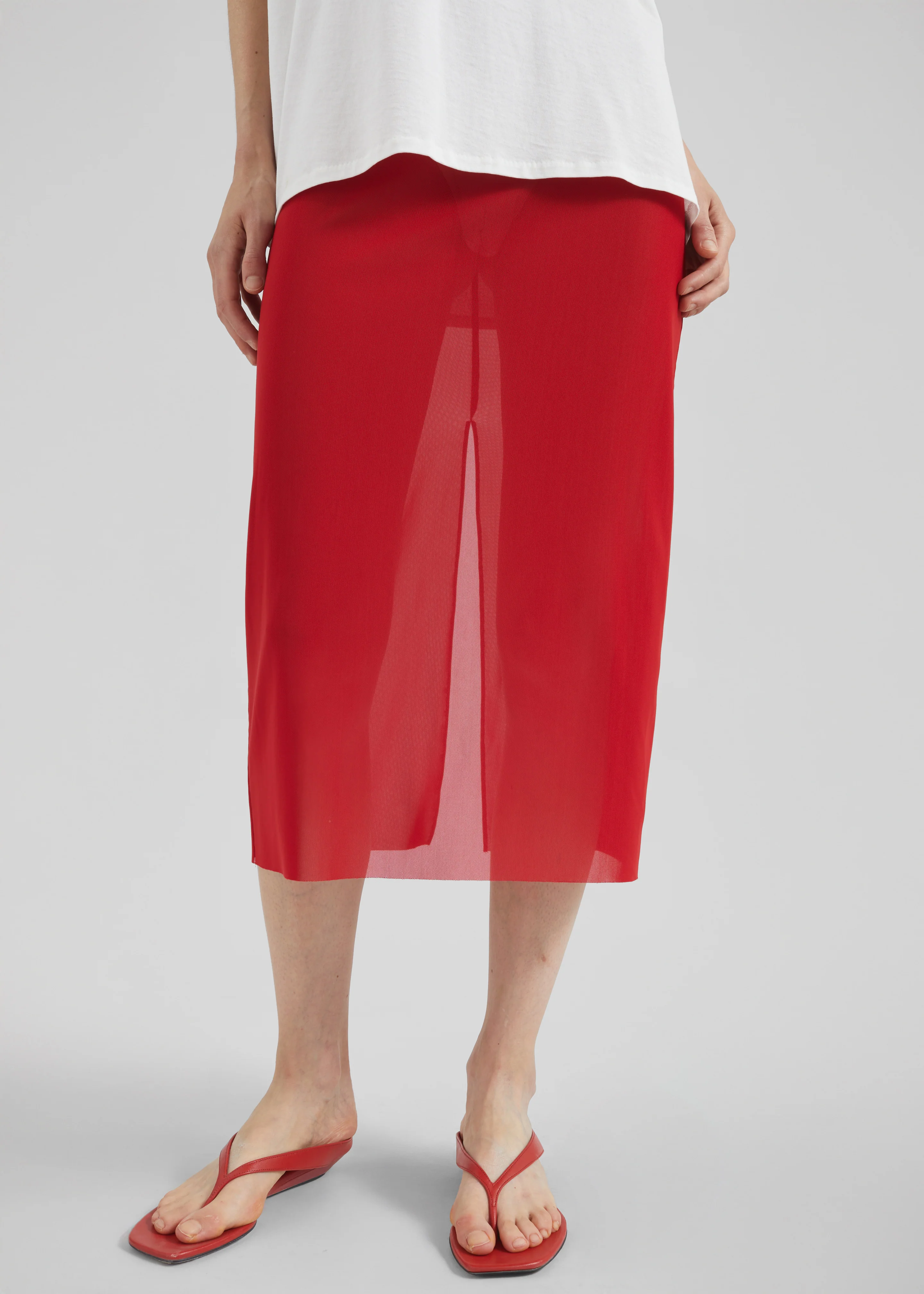 Suva Sheer Skirt - Red - Image 6