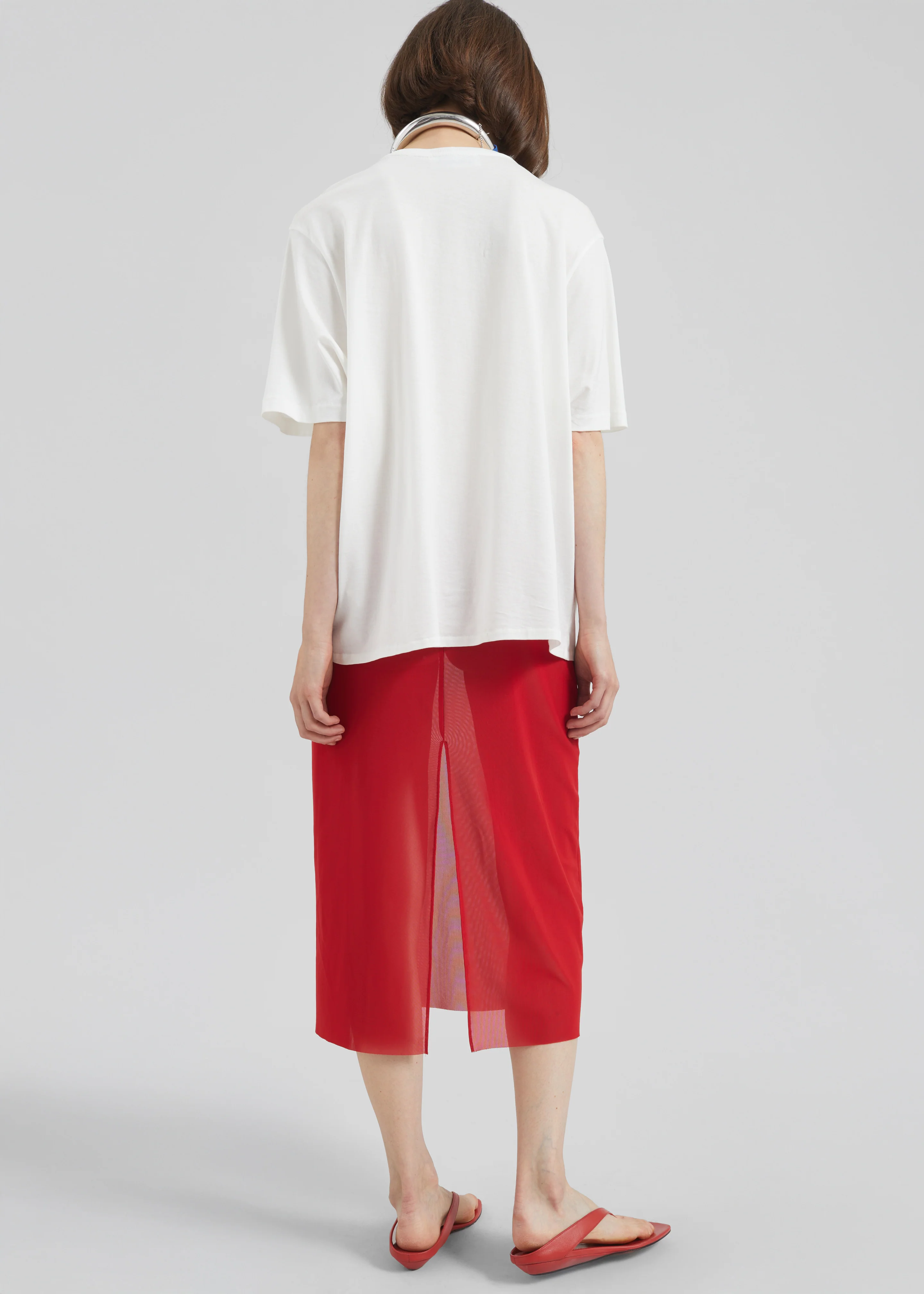 Suva Sheer Skirt - Red - Image 8
