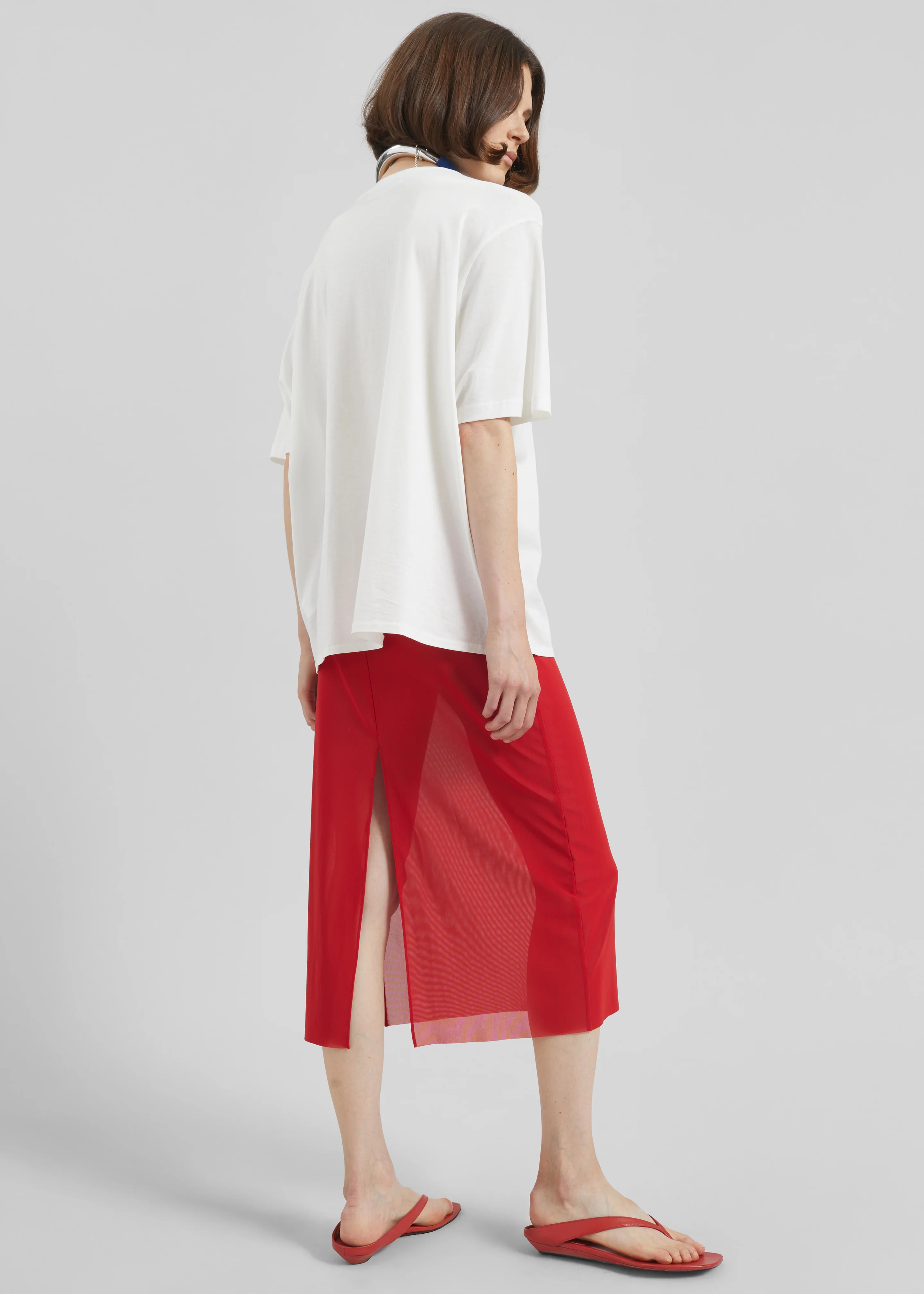 Suva Sheer Skirt - Red - Image 9
