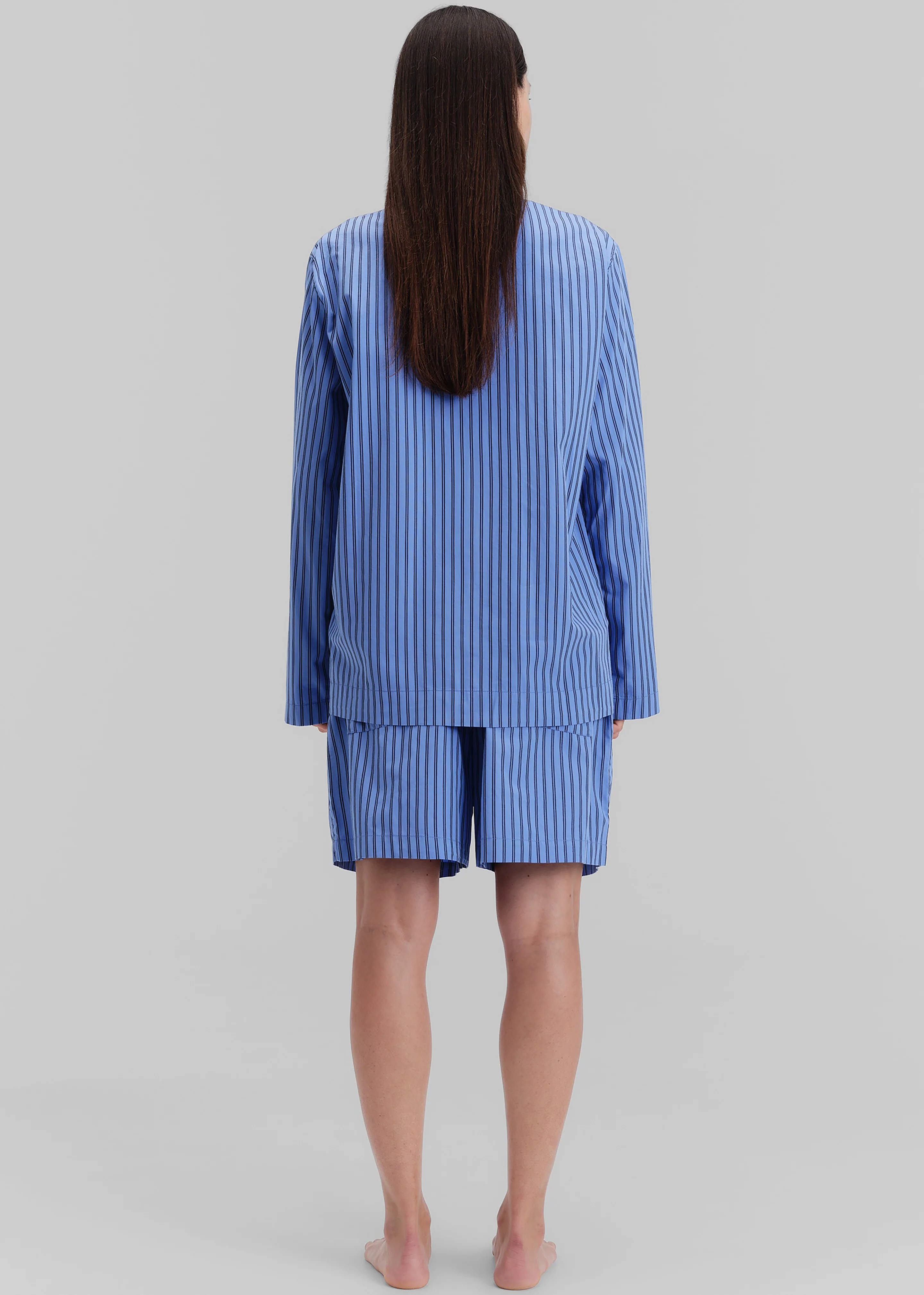 Tekla Poplin Pyjama Shirt - Boro Stripes - Image 9