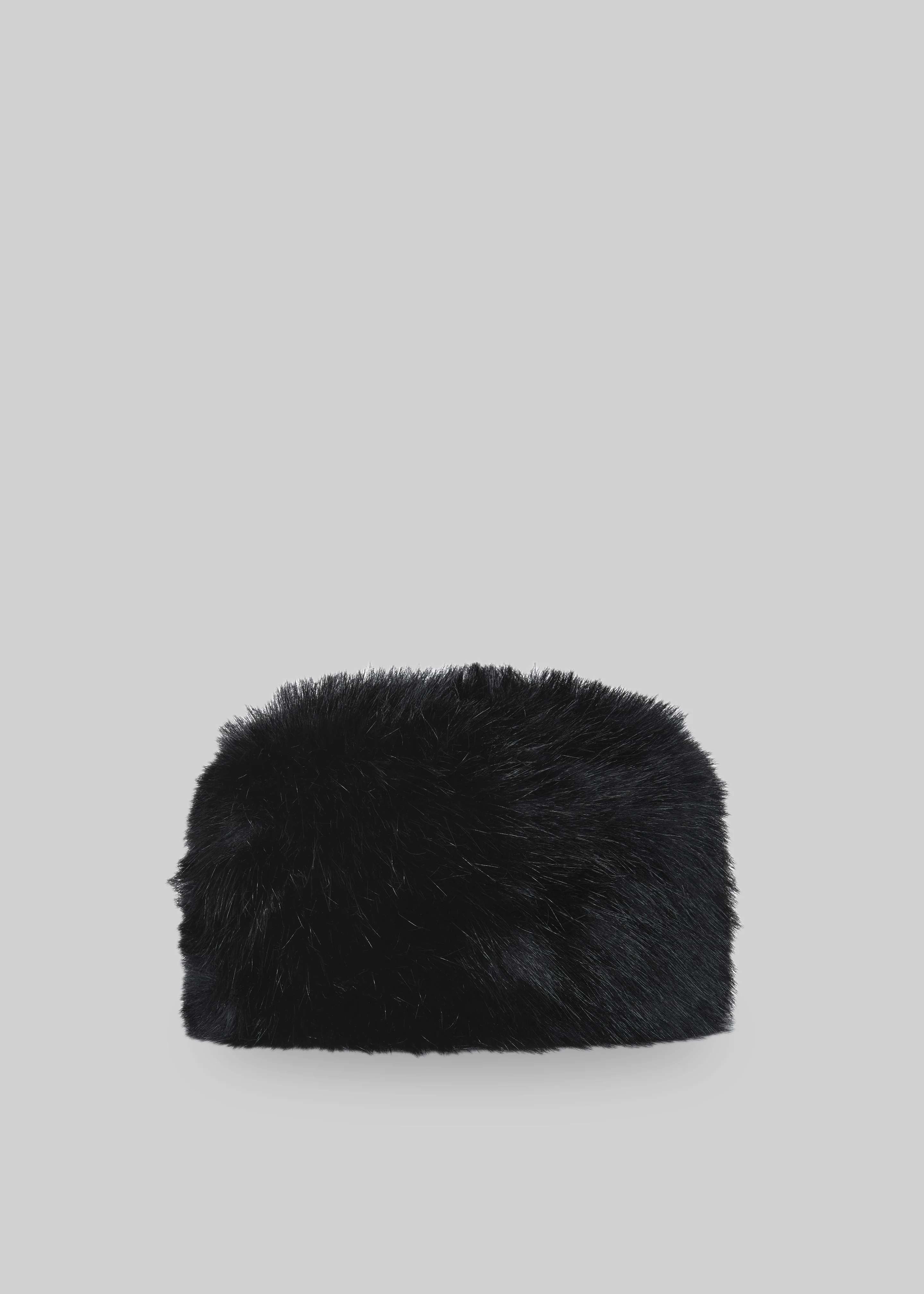 Umea Faux Fur Hat - Black - Image 3