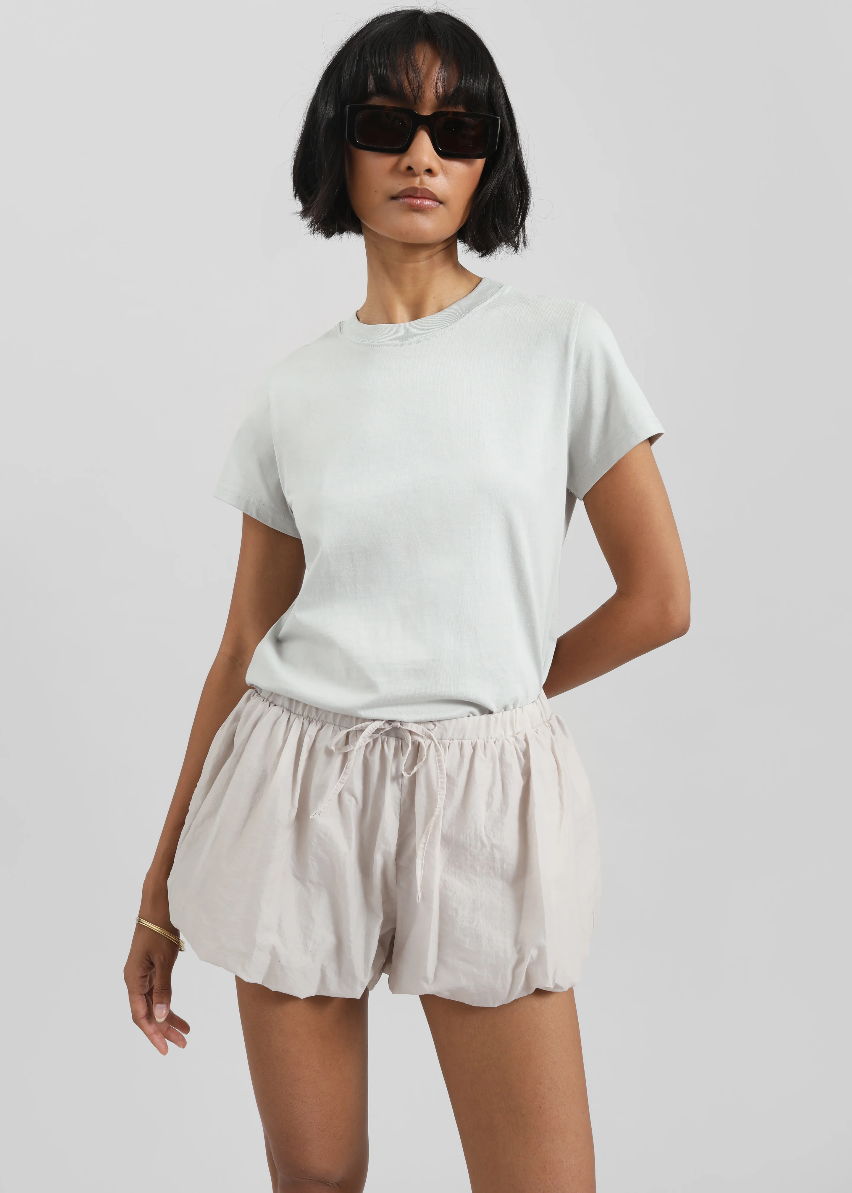 Vaila Balloon Shorts - Stone - Image 8