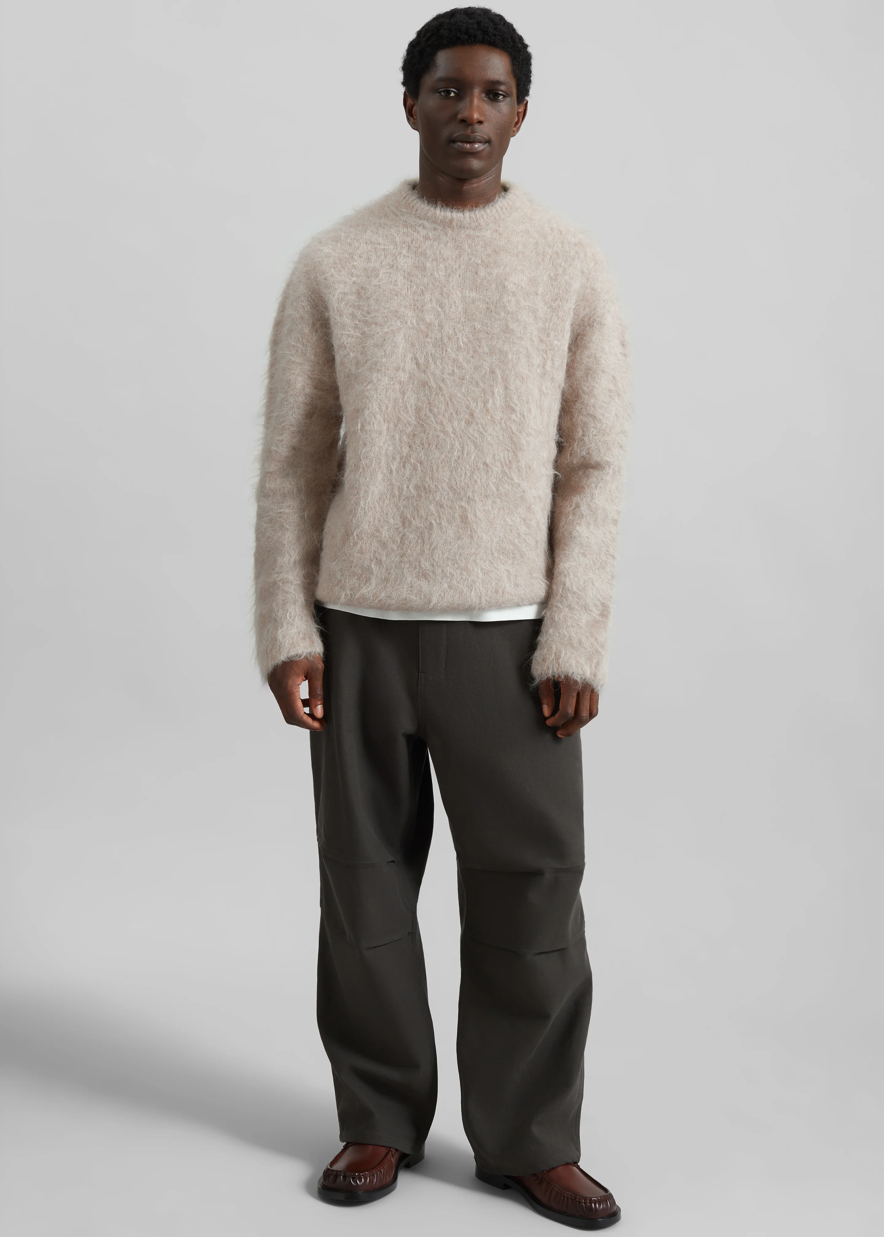 Willy Alpaca Knit Sweater - Beige - Image 7
