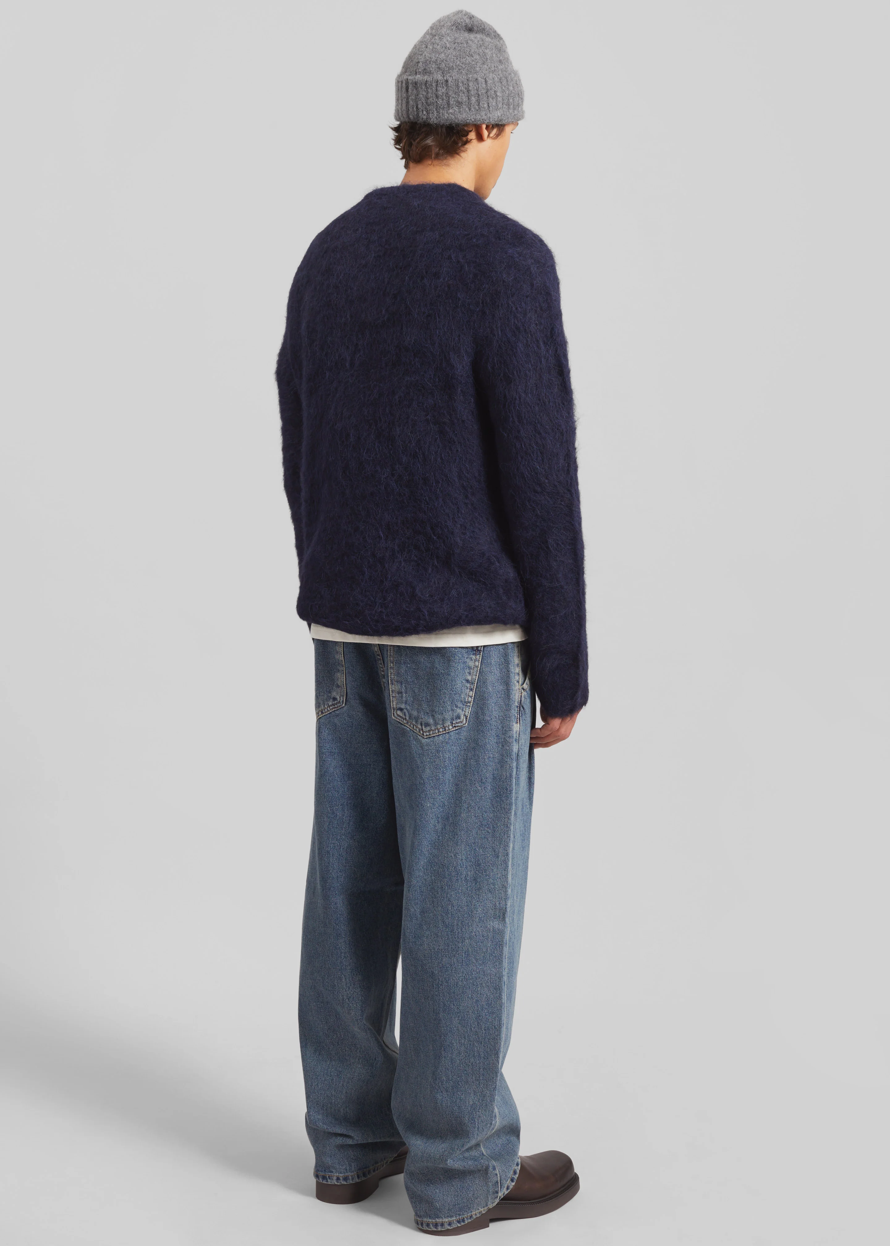 Willy Alpaca Knit Sweater - Navy - Image 11