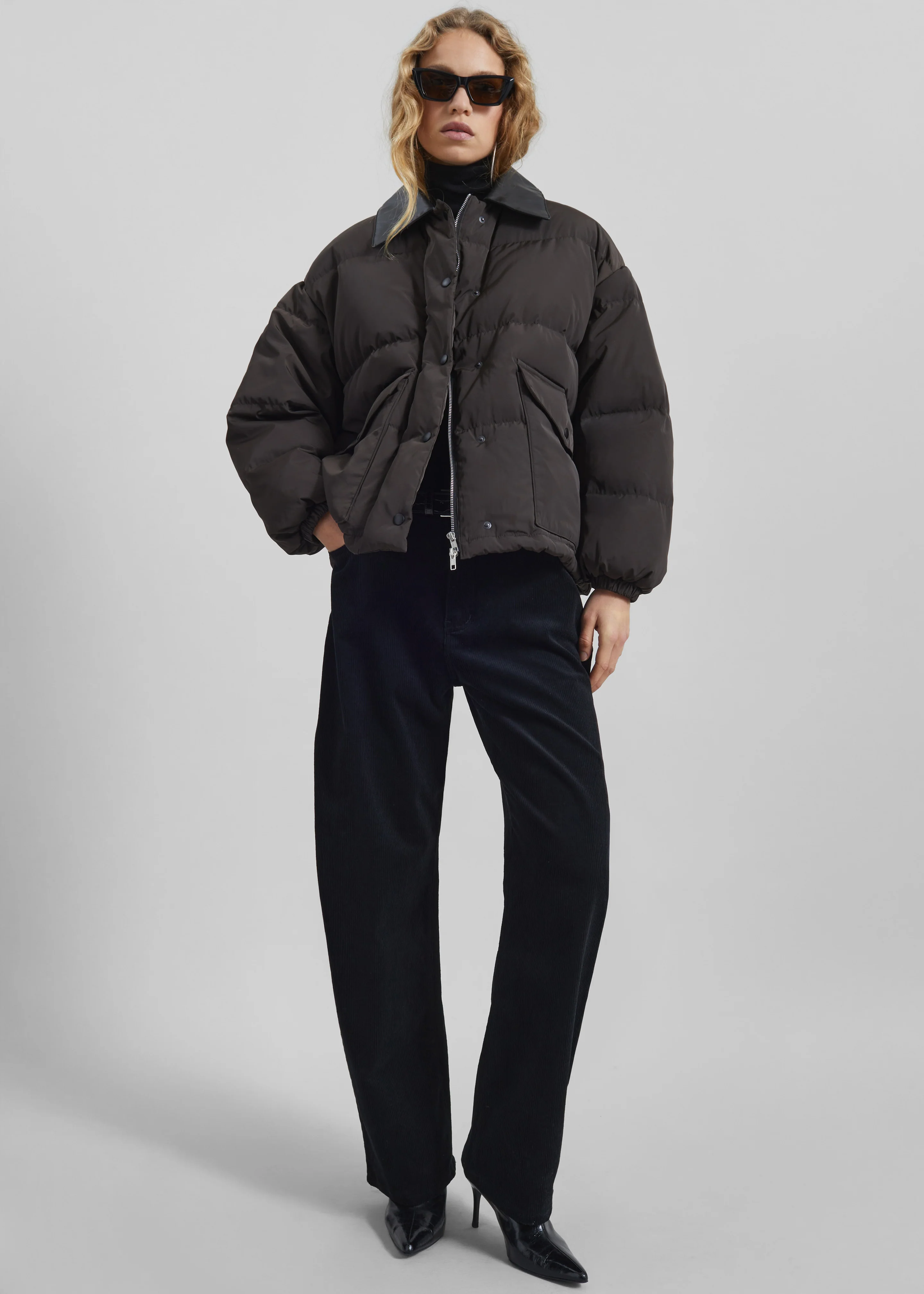 Zinal Puffer Jacket - Dark Brown - Image 2