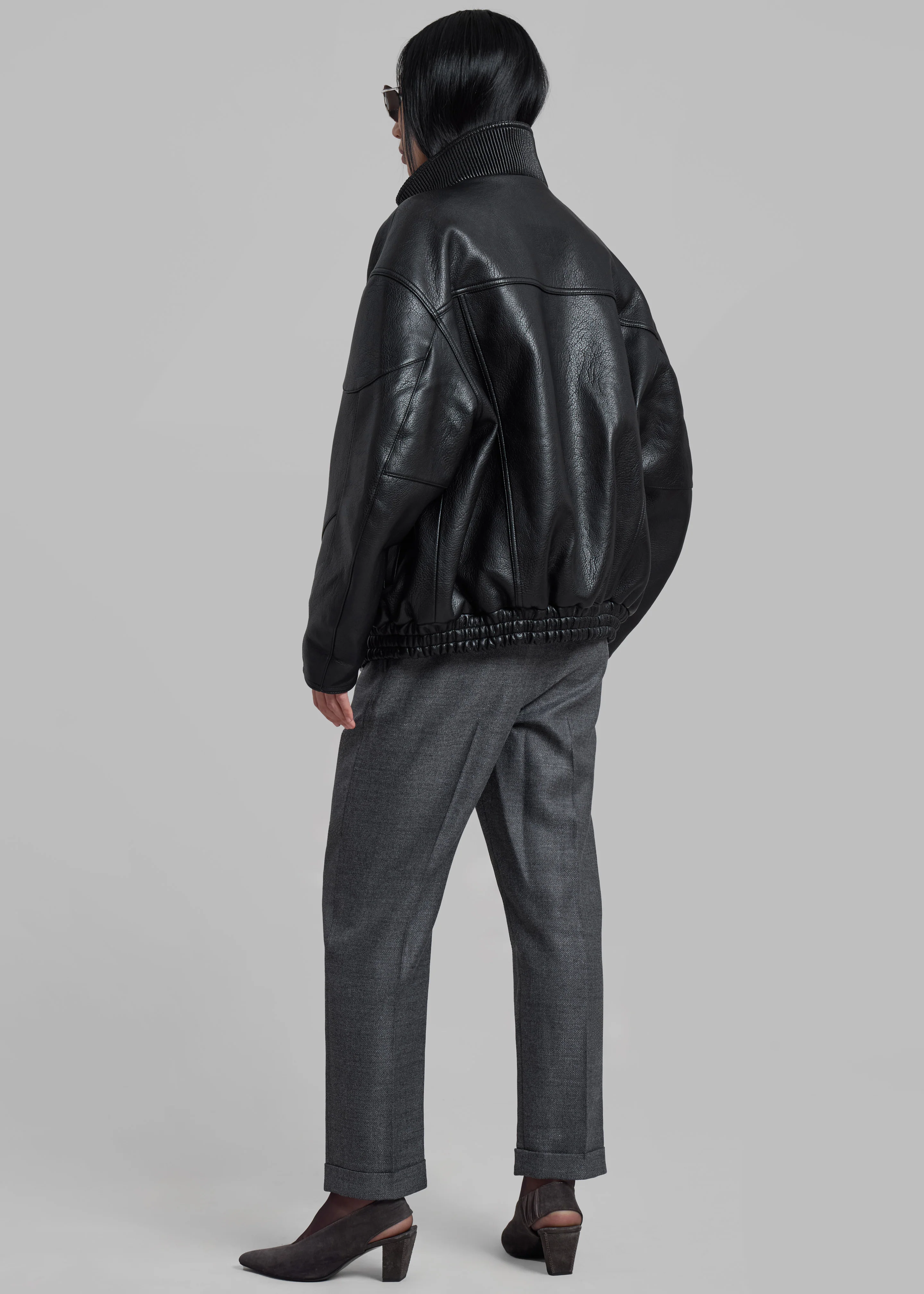 Zion Quilted Bomber Jacket - Black - Image 11